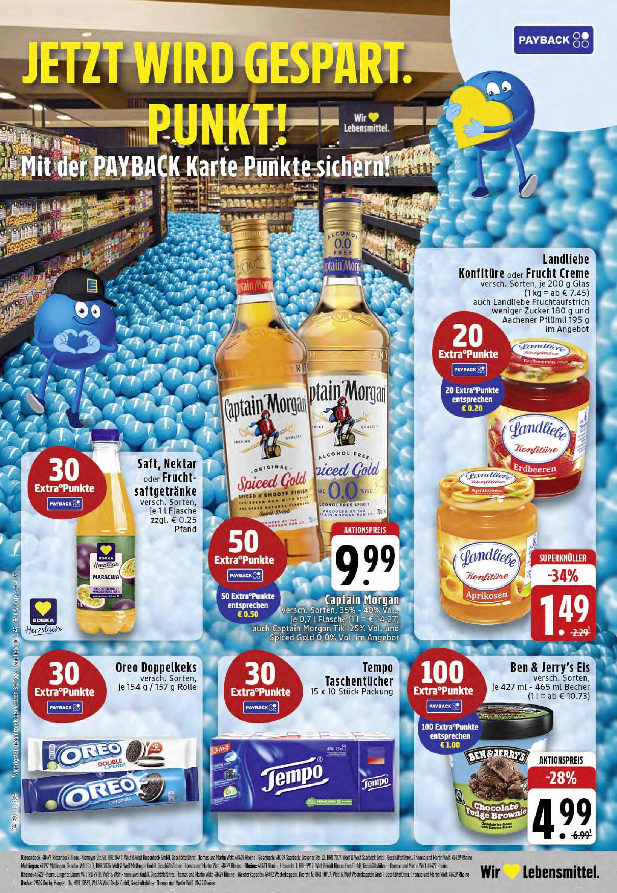 Edeka - Westerkappeln, Heerstraße 5 (ab 03.02.2025) » Angebote Online | Seite: 24 | Produkte: Zucker, Tempo, Captain morgan, Erdbeeren