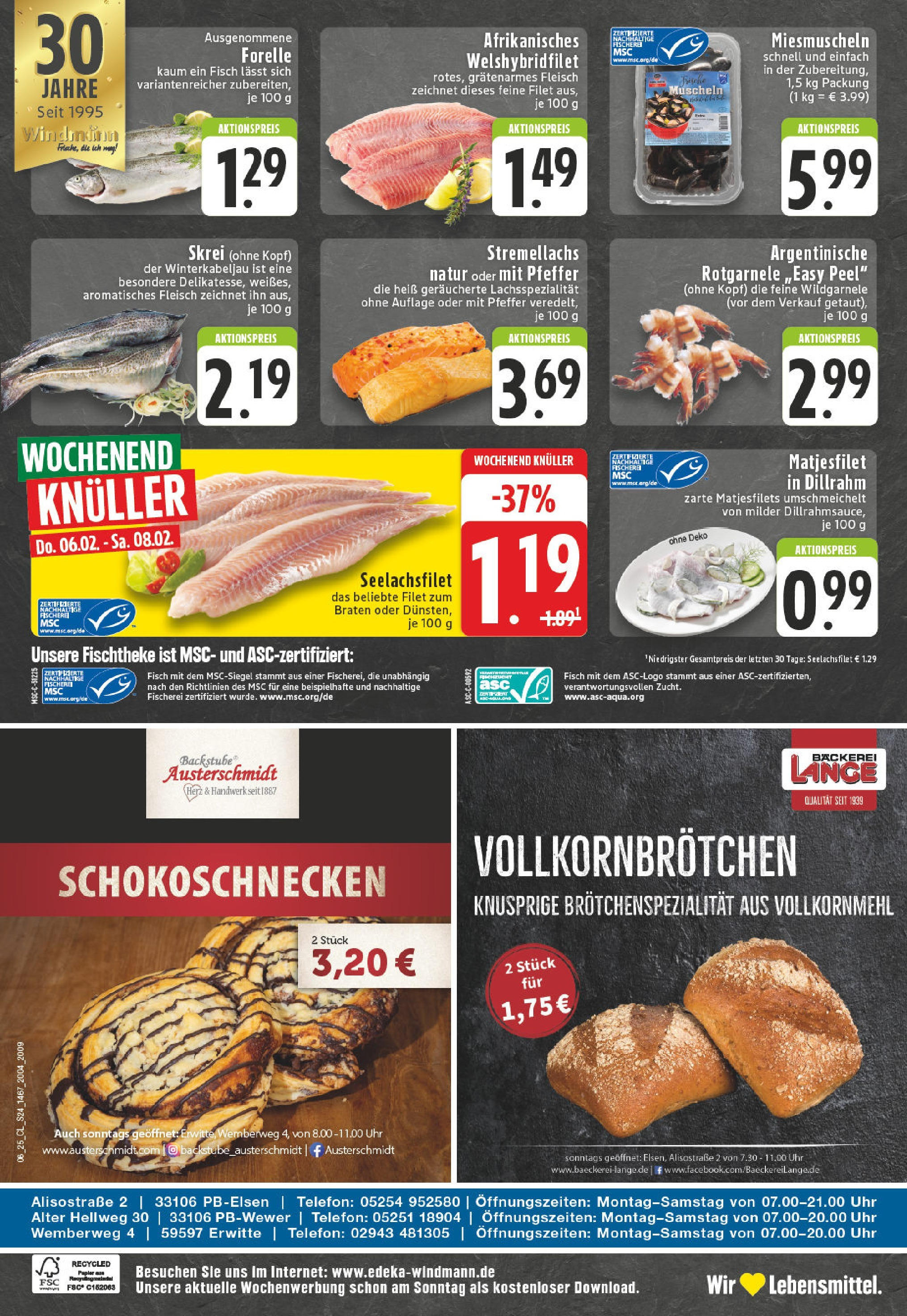 Edeka - Erwitte, Wemberweg 4 (ab 03.02.2025) » Angebote Online | Seite: 24 | Produkte: Fisch, Pfeffer, Telefon, Uhr