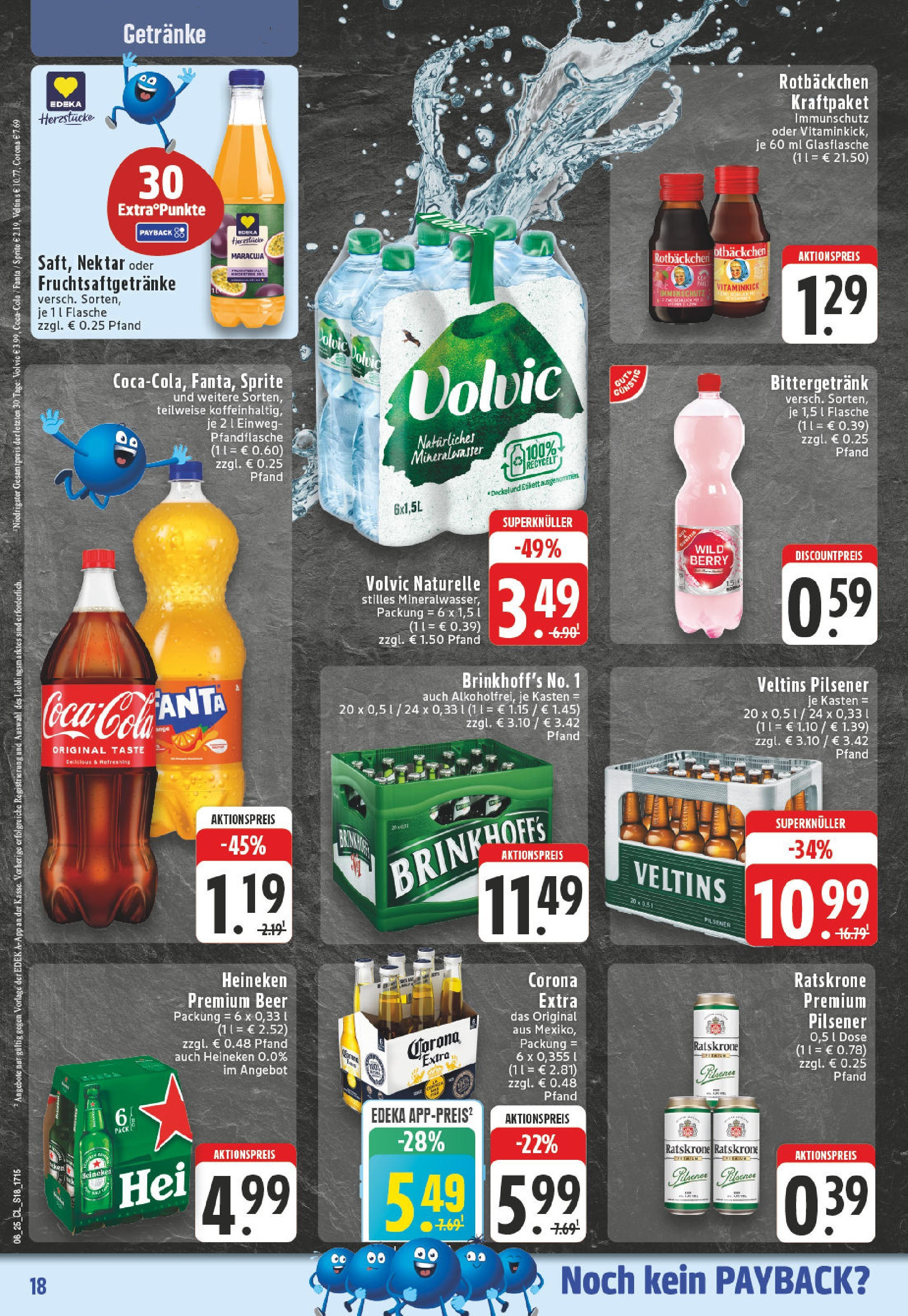 Edeka - Lünen-Brambauer, Brambauer Straße 2 (ab 03.02.2025) » Angebote Online | Seite: 18 | Produkte: Sprite, Mineralwasser, Volvic, Veltins