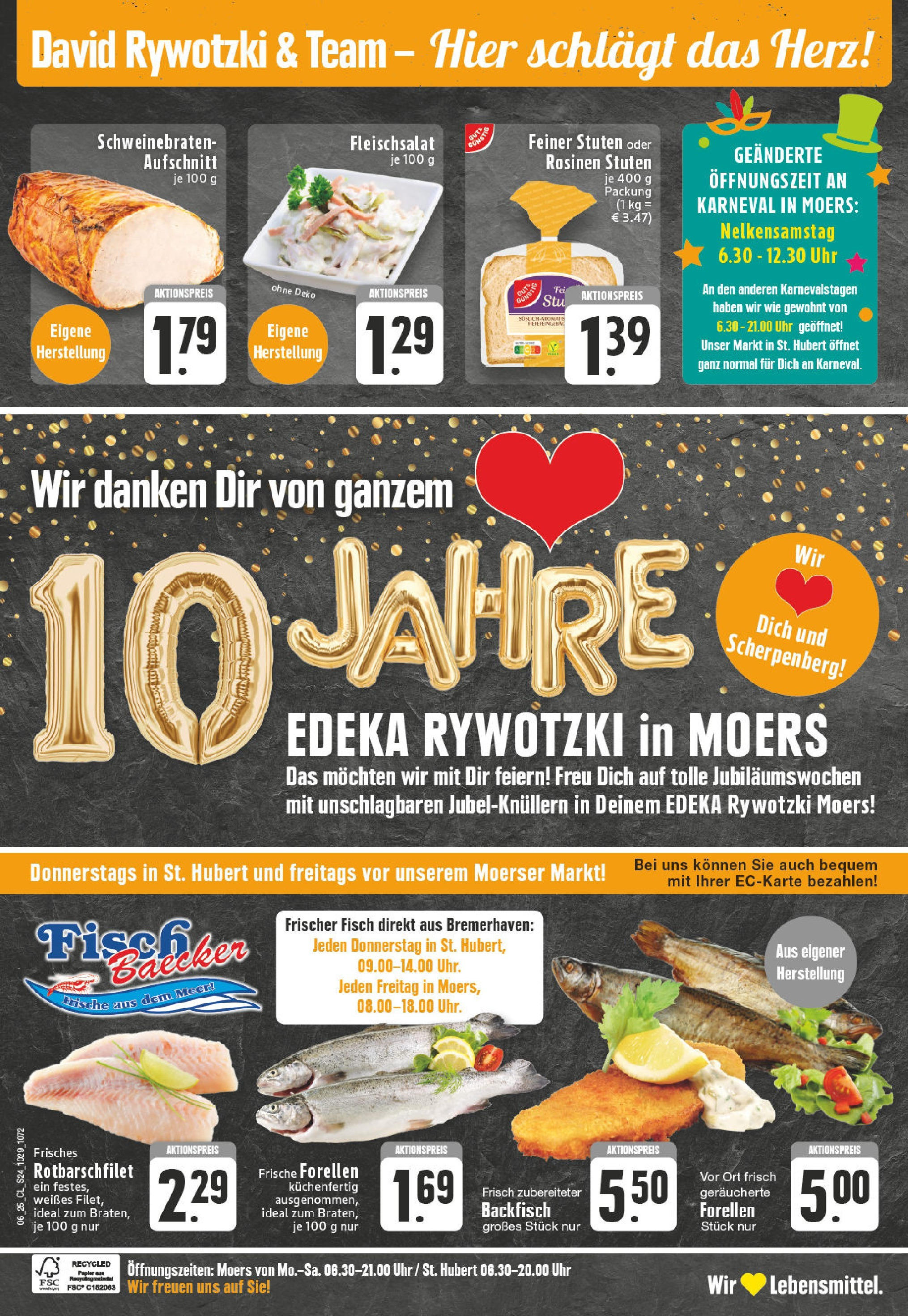 Edeka - Moers, Homberger Straße 329-333 (ab 03.02.2025) » Angebote Online | Seite: 24 | Produkte: Fisch, Rosinen, Uhr