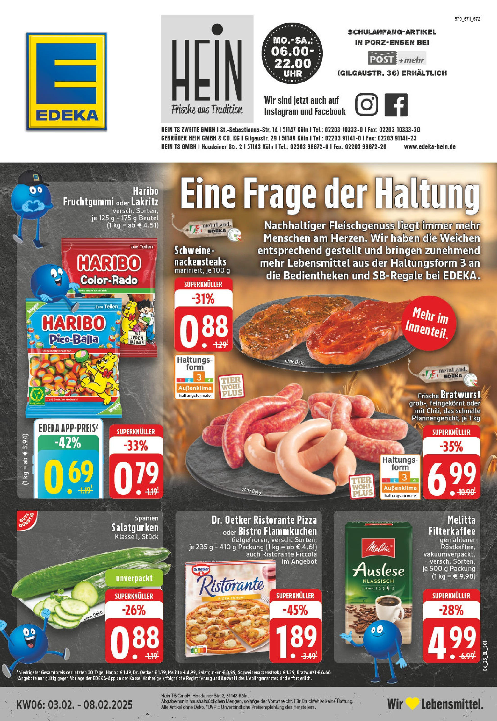 EDEKA Prospekt ab 03.02.2025 - Köln, Gilgaustraße 24 Online