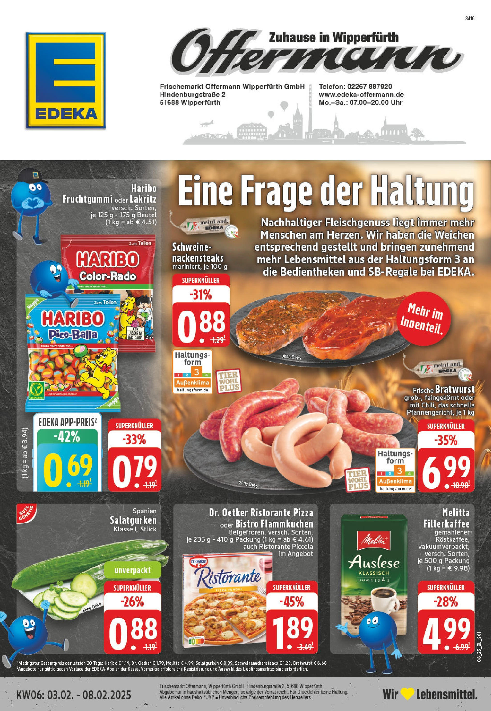 EDEKA Prospekt ab 03.02.2025 - Wipperfürth, Hindenburgstraße 2 Online