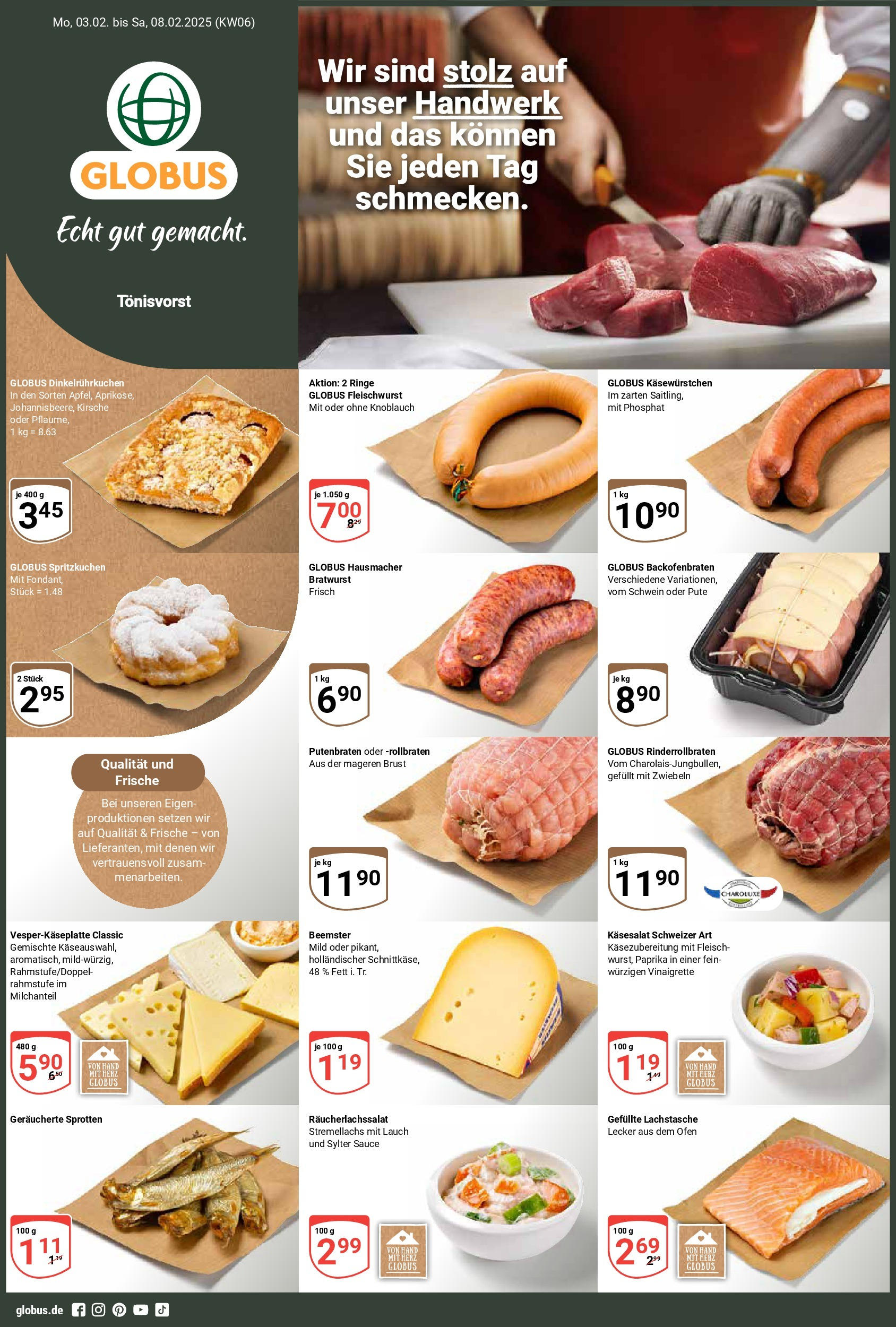 Globus - Tönisvorst, Höhenhöfe 19 (ab 03.02.2025) » Angebote online | Seite: 1 | Produkte: Ofen, Pute, Zwiebeln, Fleisch