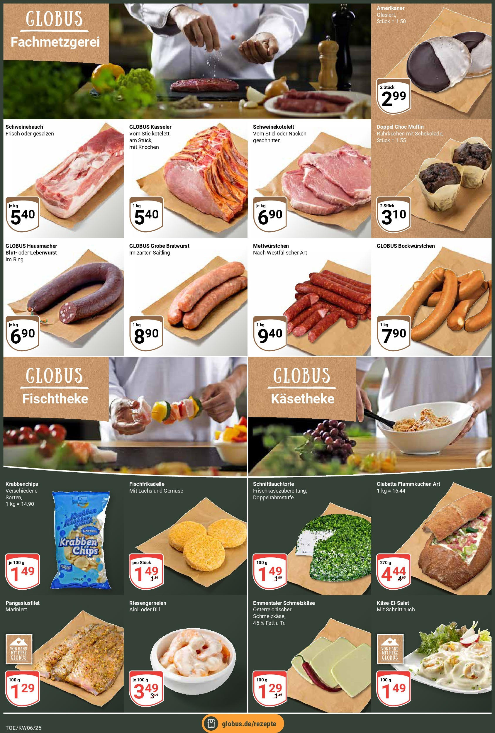 Globus - Tönisvorst, Höhenhöfe 19 (ab 03.02.2025) » Angebote online | Seite: 2 | Produkte: Schweinebauch, Bratwurst, Dill, Chips