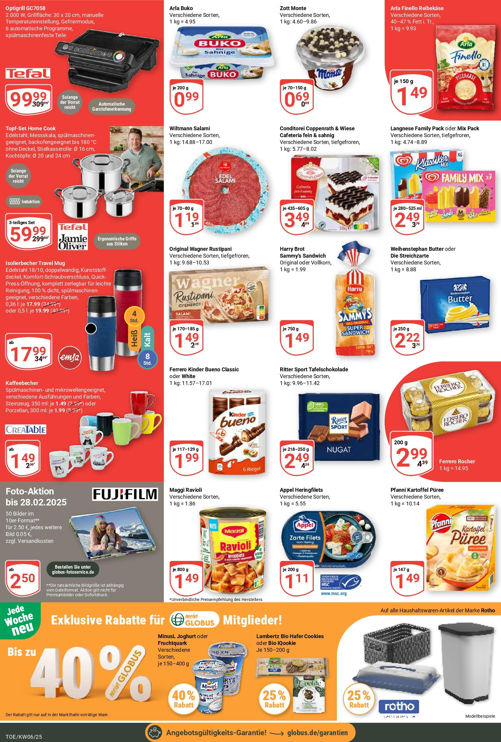 Globus - Tönisvorst, Höhenhöfe 19 (ab 03.02.2025) » Angebote online | Seite: 4 | Produkte: Butter, Ritter sport, Kinder bueno, Brot