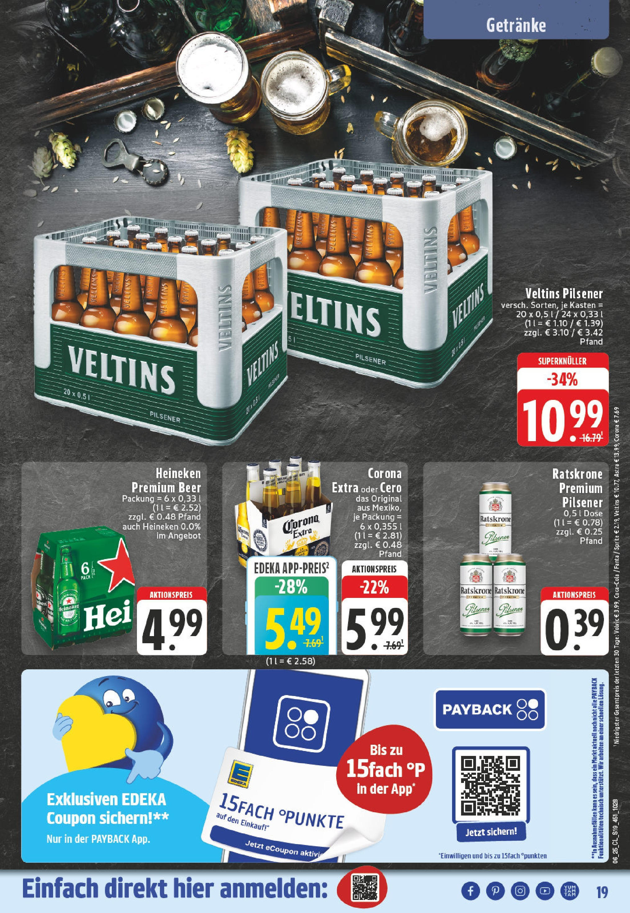 Edeka - Montabaur, Stauffenbergallee 1 (ab 03.02.2025) » Angebote Online | Seite: 19 | Produkte: Fanta, Sprite, Heineken, Veltins