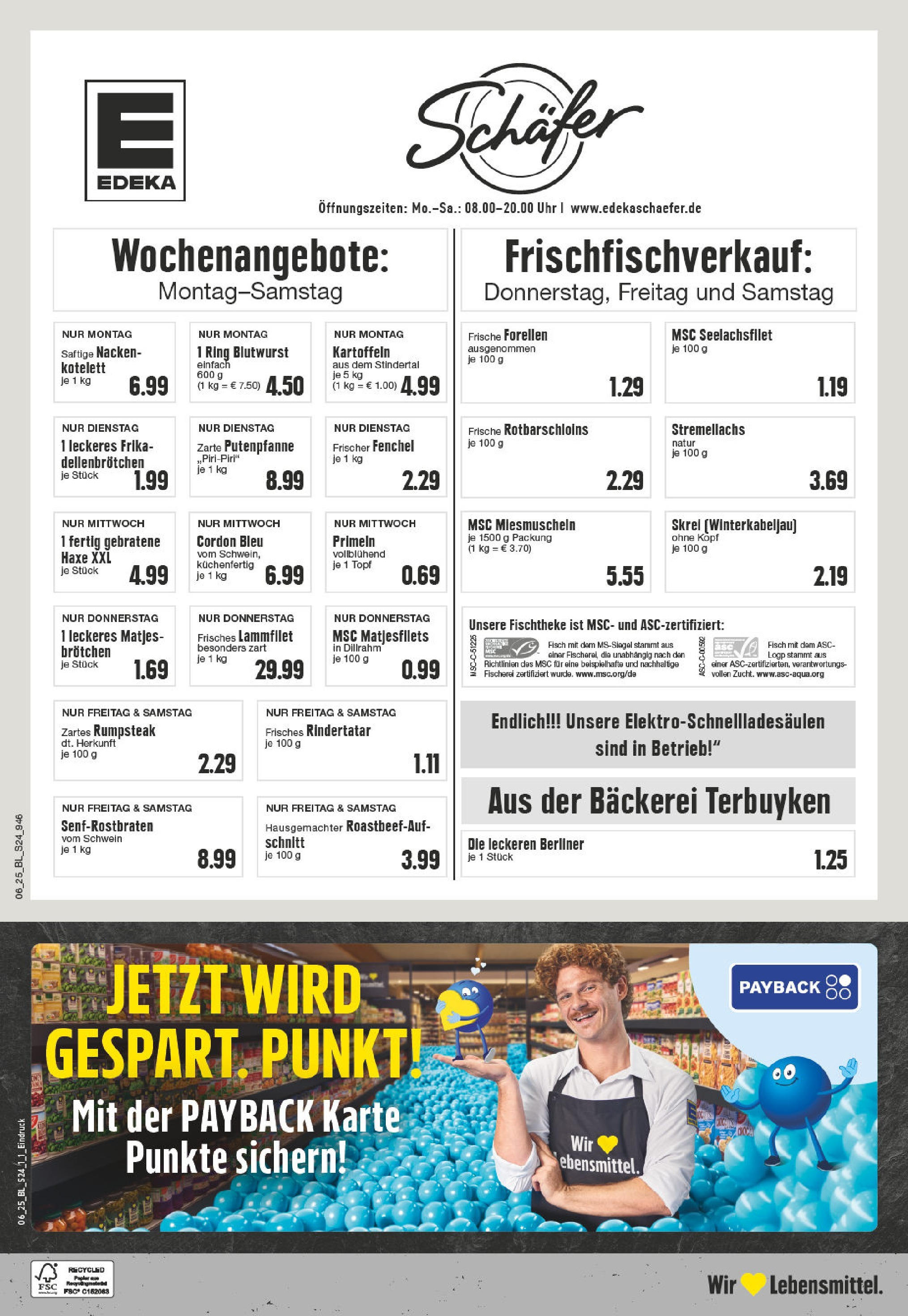 Edeka - Düsseldorf, Glashüttenstraße 13 (ab 03.02.2025) » Angebote Online | Seite: 24 | Produkte: Berliner, Fisch, Kartoffeln, Uhr