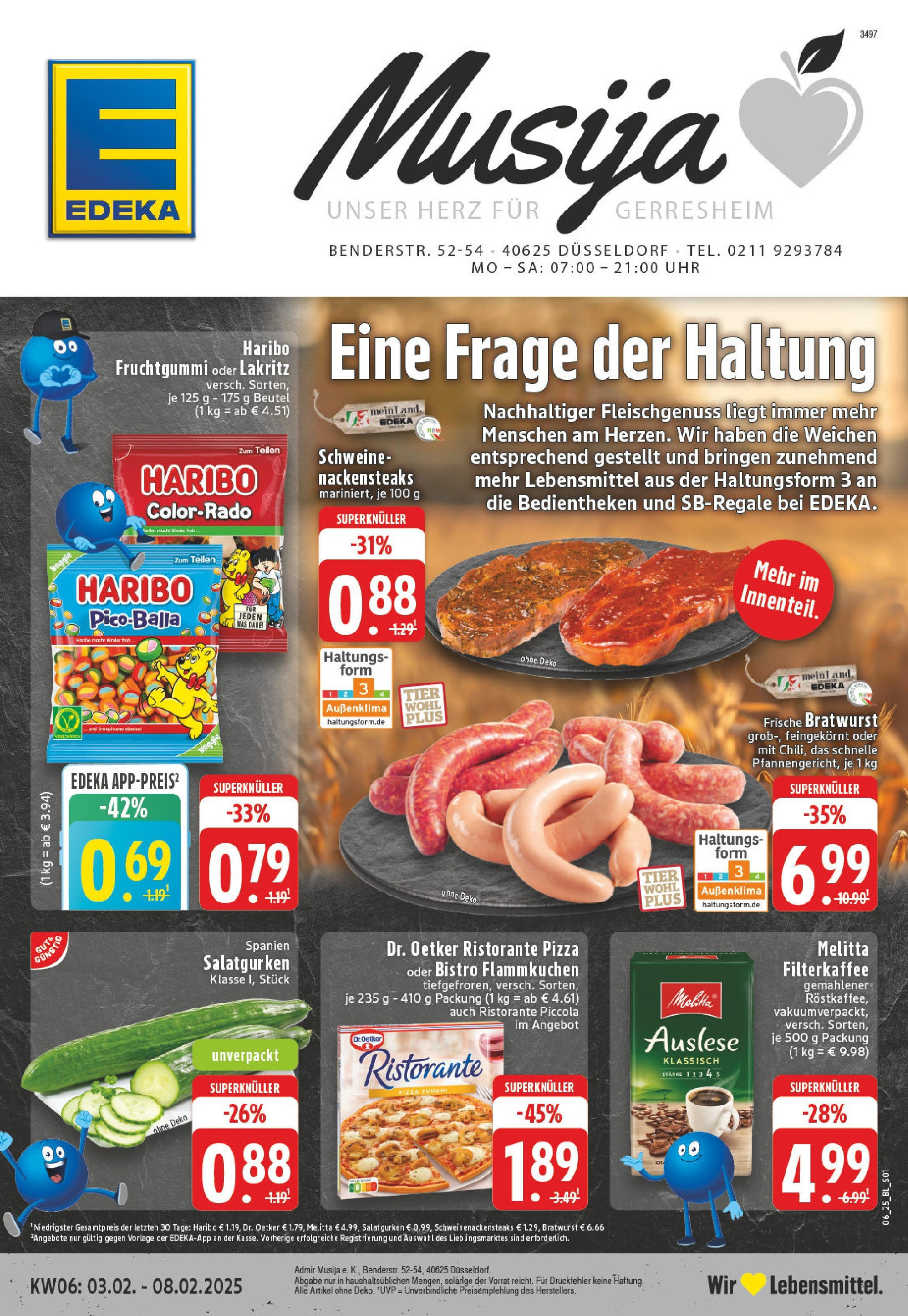 EDEKA Prospekt ab 03.02.2025 - Düssseldorf, Benderstraße 52-54 Online