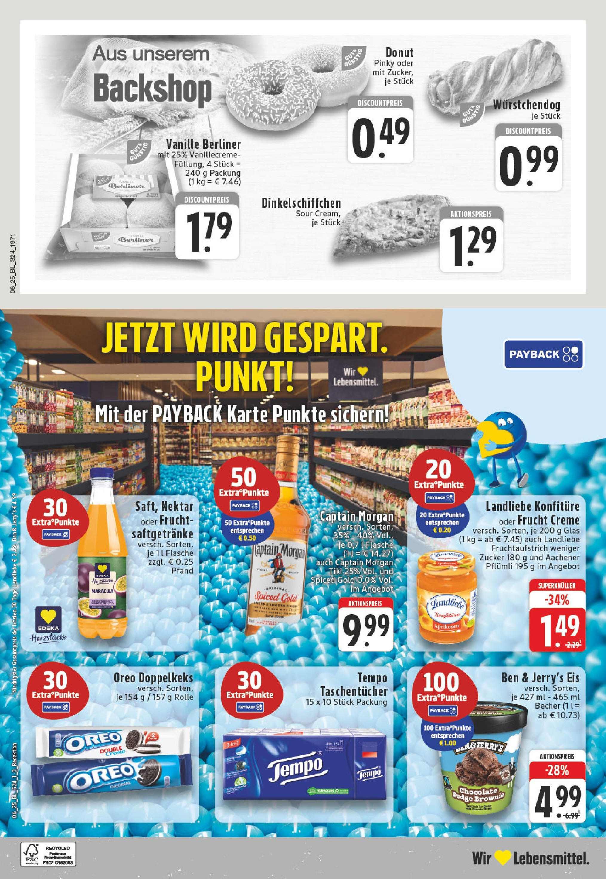 Edeka - Altena, Rahmedestraße 3 (ab 03.02.2025) » Angebote Online | Seite: 24 | Produkte: Creme, Zucker, Tempo, Captain morgan