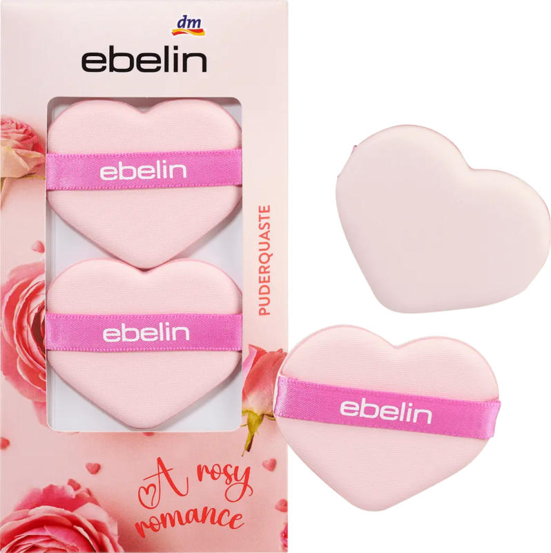 ebelin Puderquaste Herzform A rosy Romance