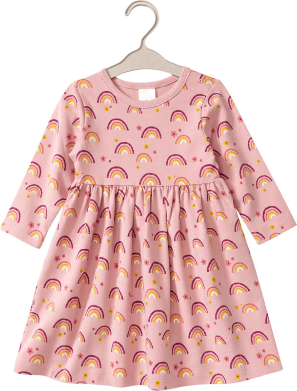 ALANA Kleid Pro Climate mit Regenbogen-Muster, rosa, Gr. 74