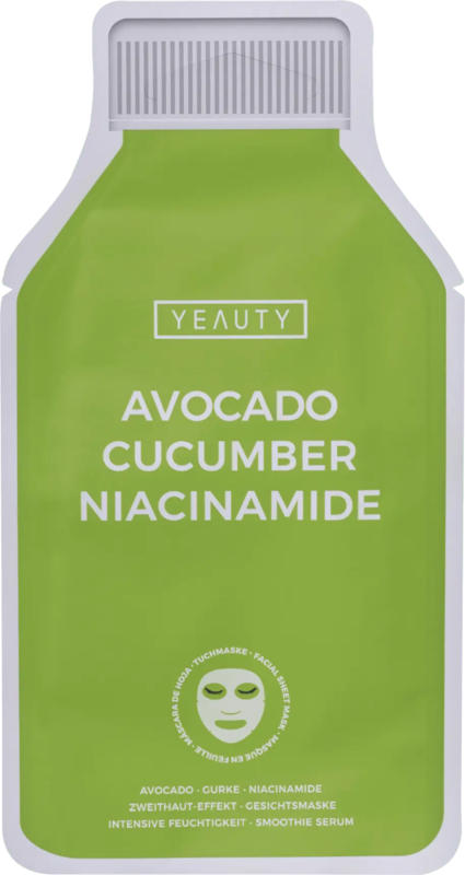 Yeauty Tuchmaske Avocado Cucumber Niacinamide