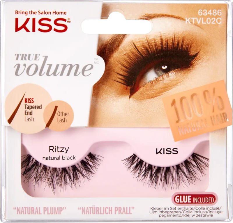 KISS Künstliche Wimpern True Volume Natural Plump (1 Paar)