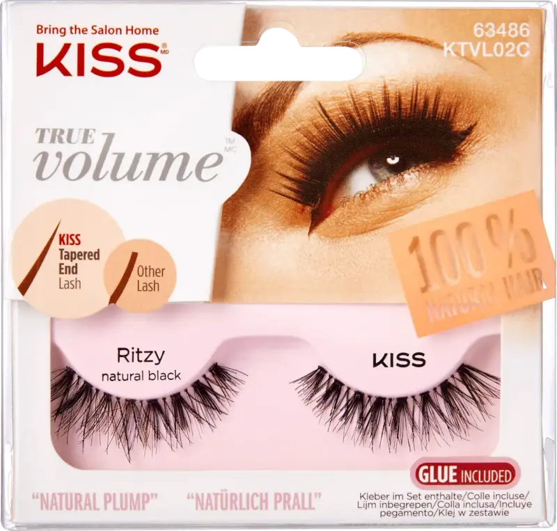 KISS Künstliche Wimpern True Volume Natural Plump (1 Paar)