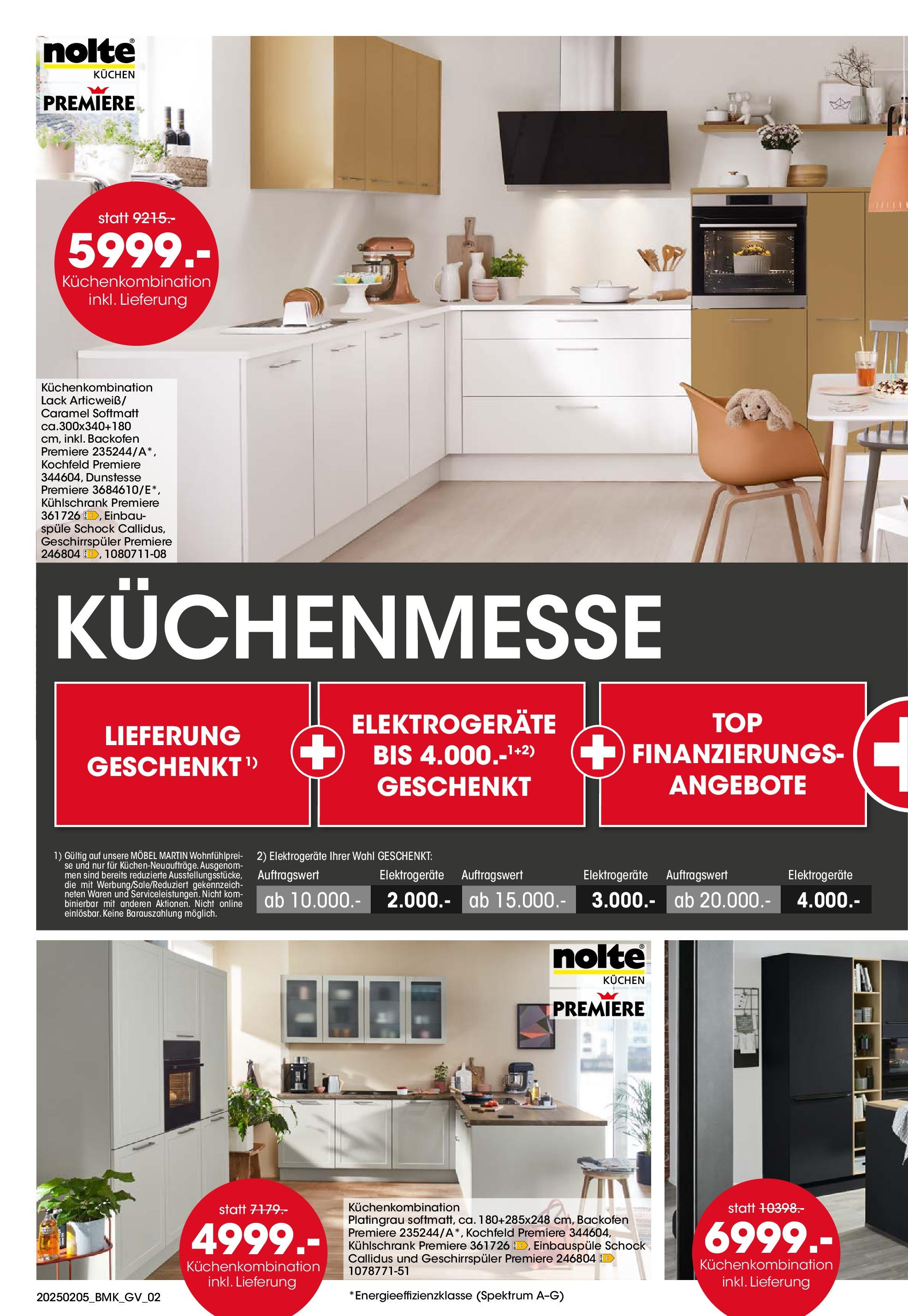 Möbel Martin  Küchenmesse (ab 05.02.2025) zum Blättern | Seite: 2 | Produkte: Geschirrspüler, Kühlschrank, Backofen, Kuchen