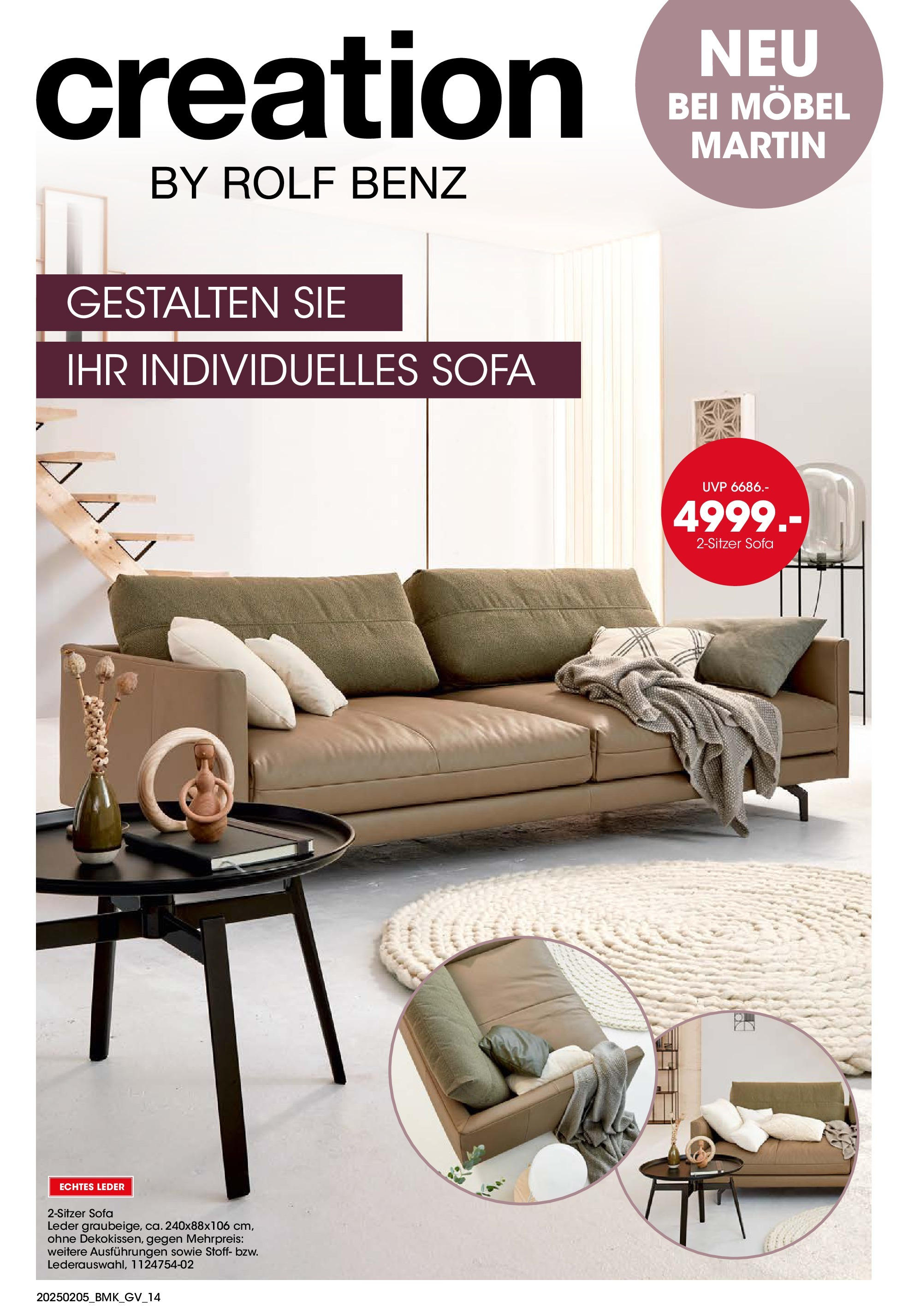 Möbel Martin  Küchenmesse (ab 05.02.2025) zum Blättern | Seite: 14 | Produkte: Sofa