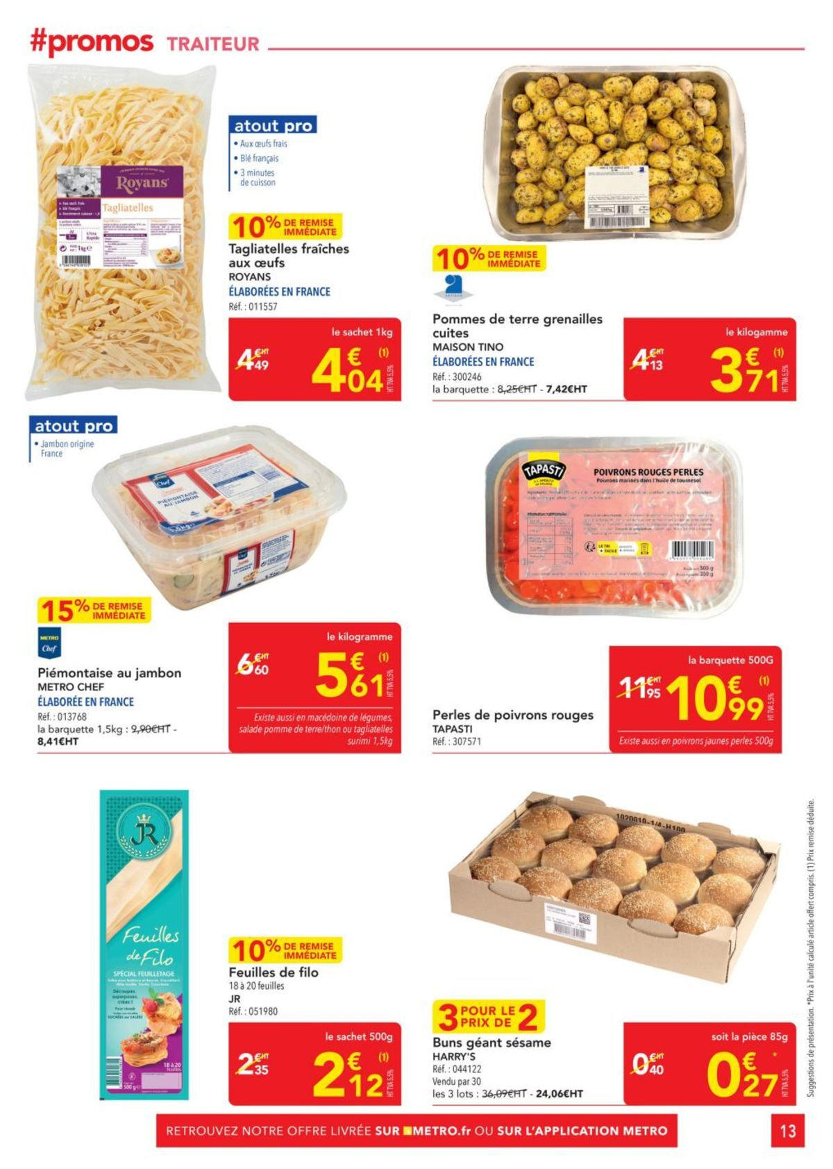 Catalogue Metro #Sélection Promos Restauration, page 00013