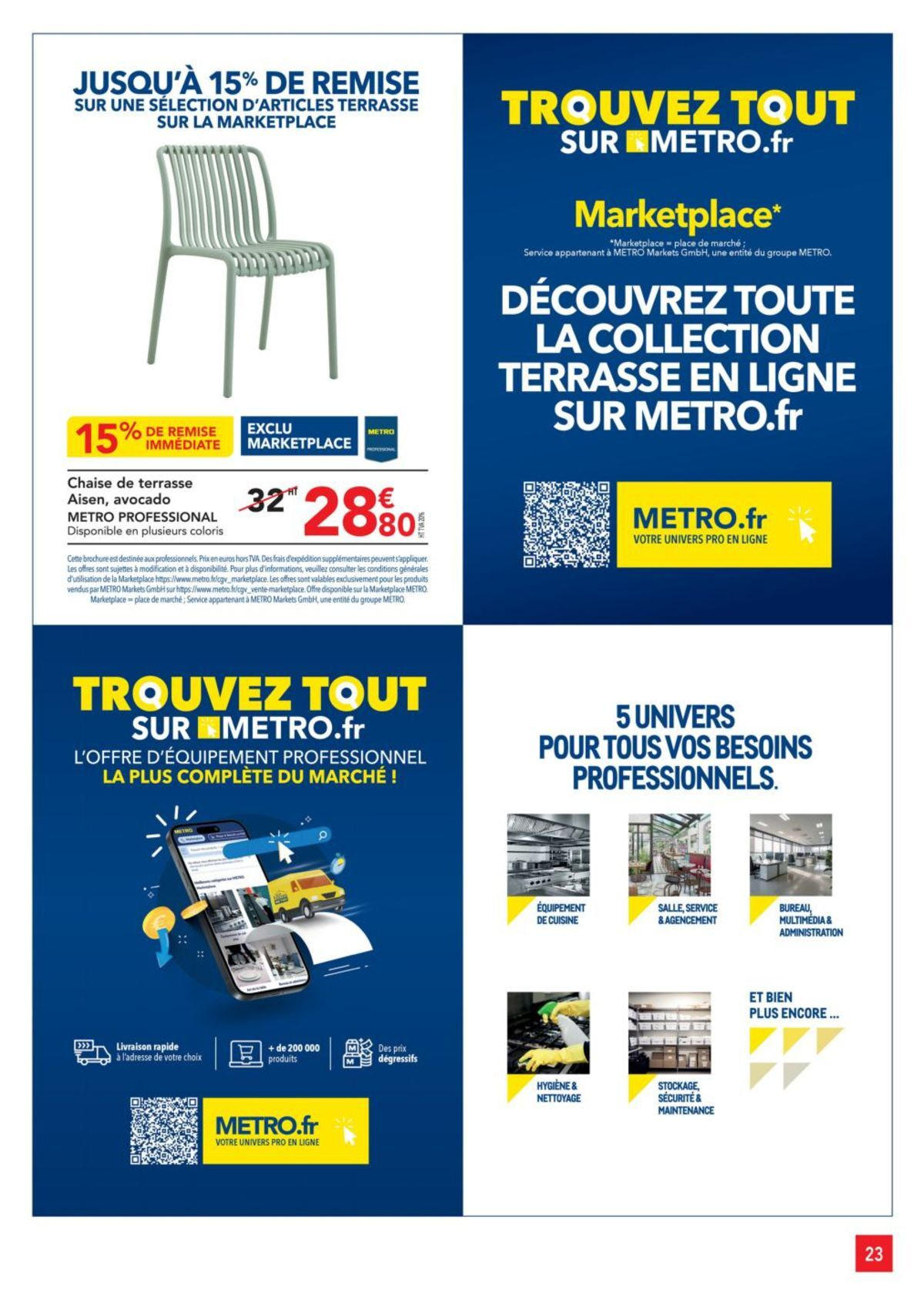 Catalogue Metro #Sélection Promos Equipement, page 00023
