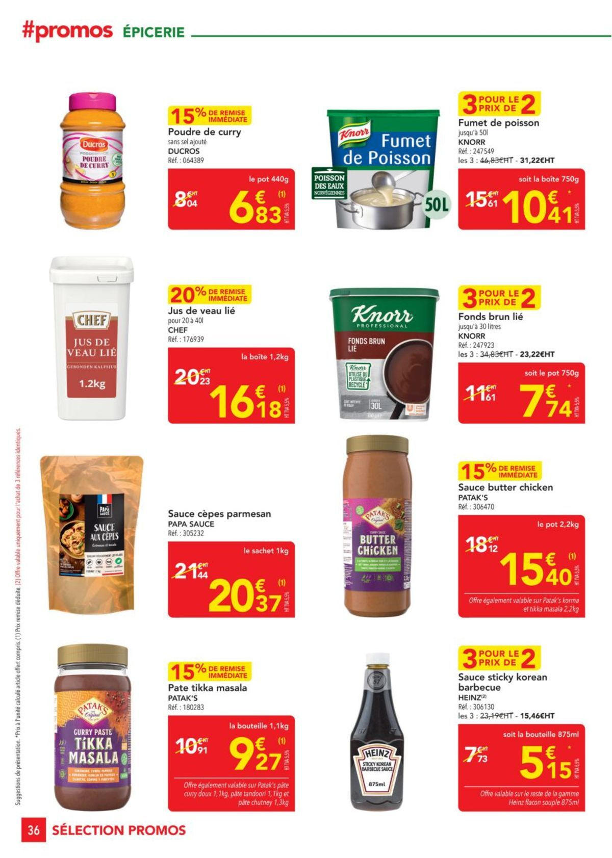 Catalogue Metro #Sélection Promos Restauration, page 00036