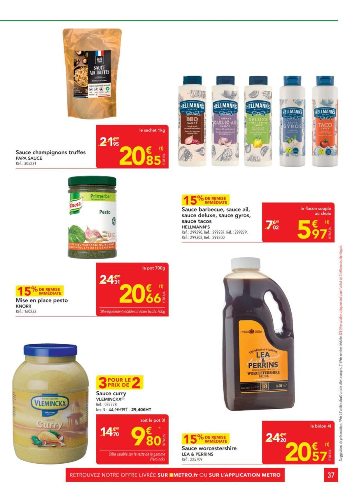 Catalogue Metro #Sélection Promos Restauration, page 00037