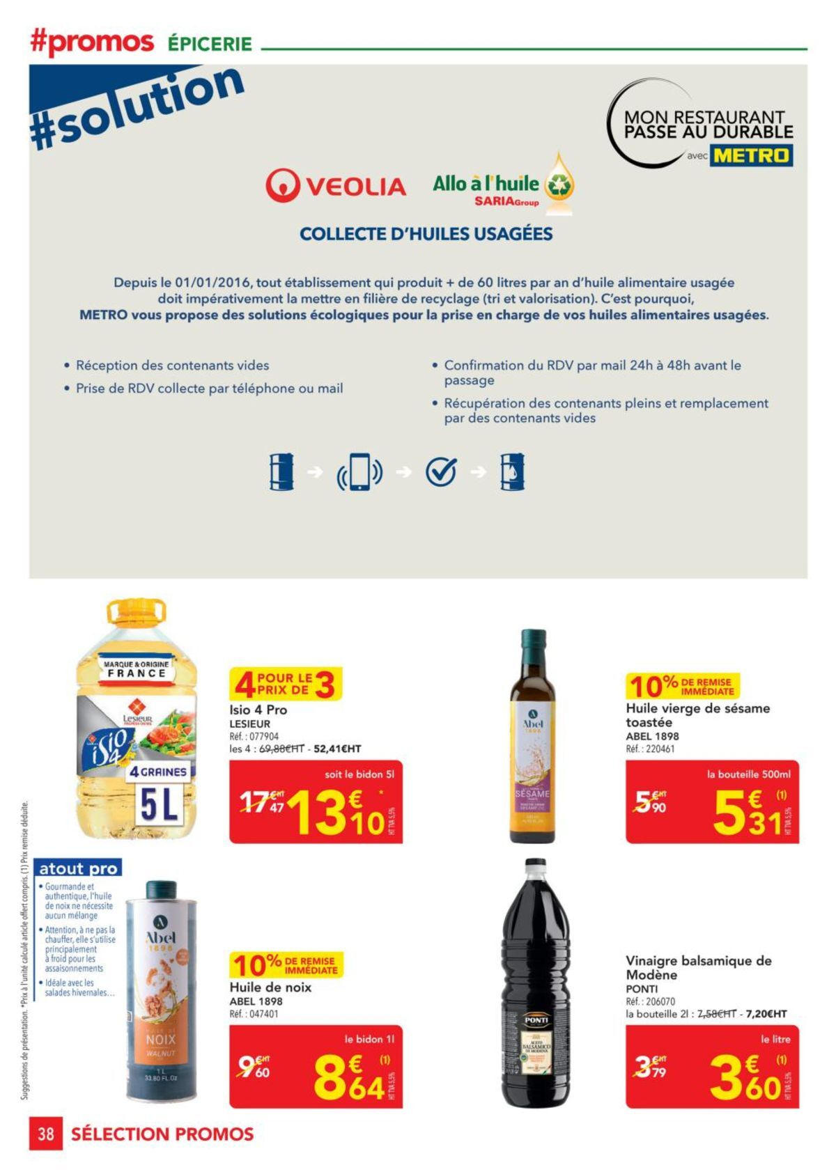 Catalogue Metro #Sélection Promos Restauration, page 00038