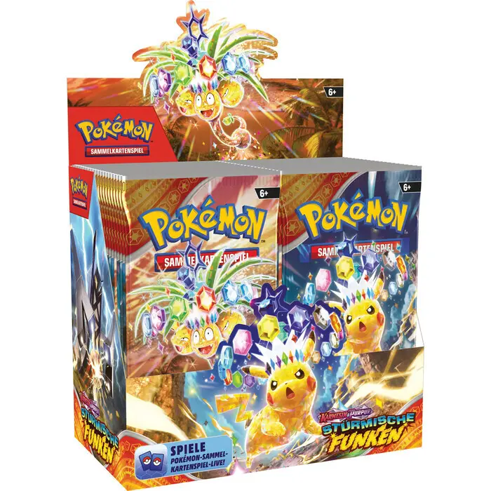 POKÉMON Sammelkarten Karmesin & Purpur Stürmische Funken KP08 Booster 1 Stück sortiert