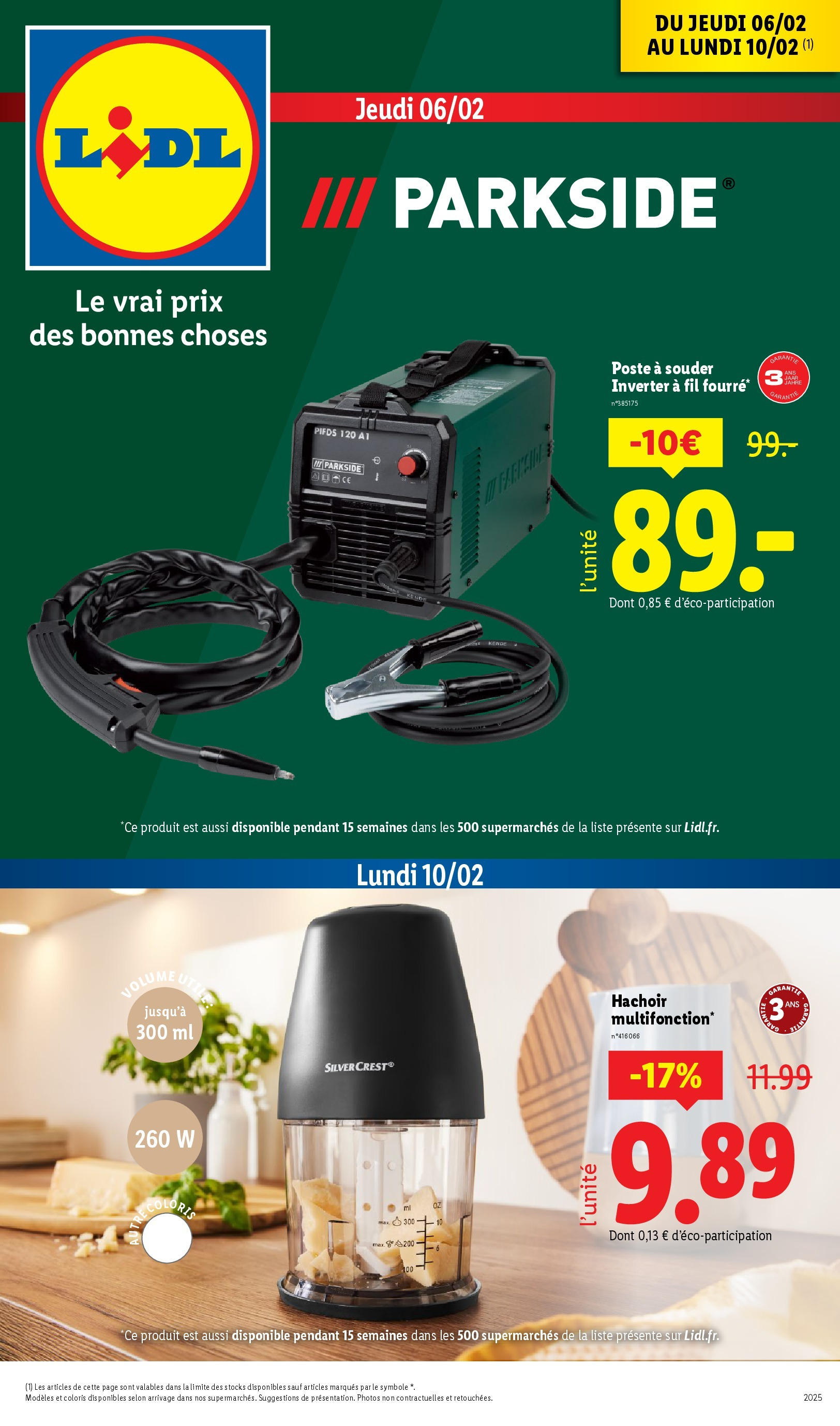 Nouvel arrivage Parkside chez Lidl! Faites le plein de bonnes affaires. de la boutique LIDL valable du 05/02/2025 - Page numéro 1