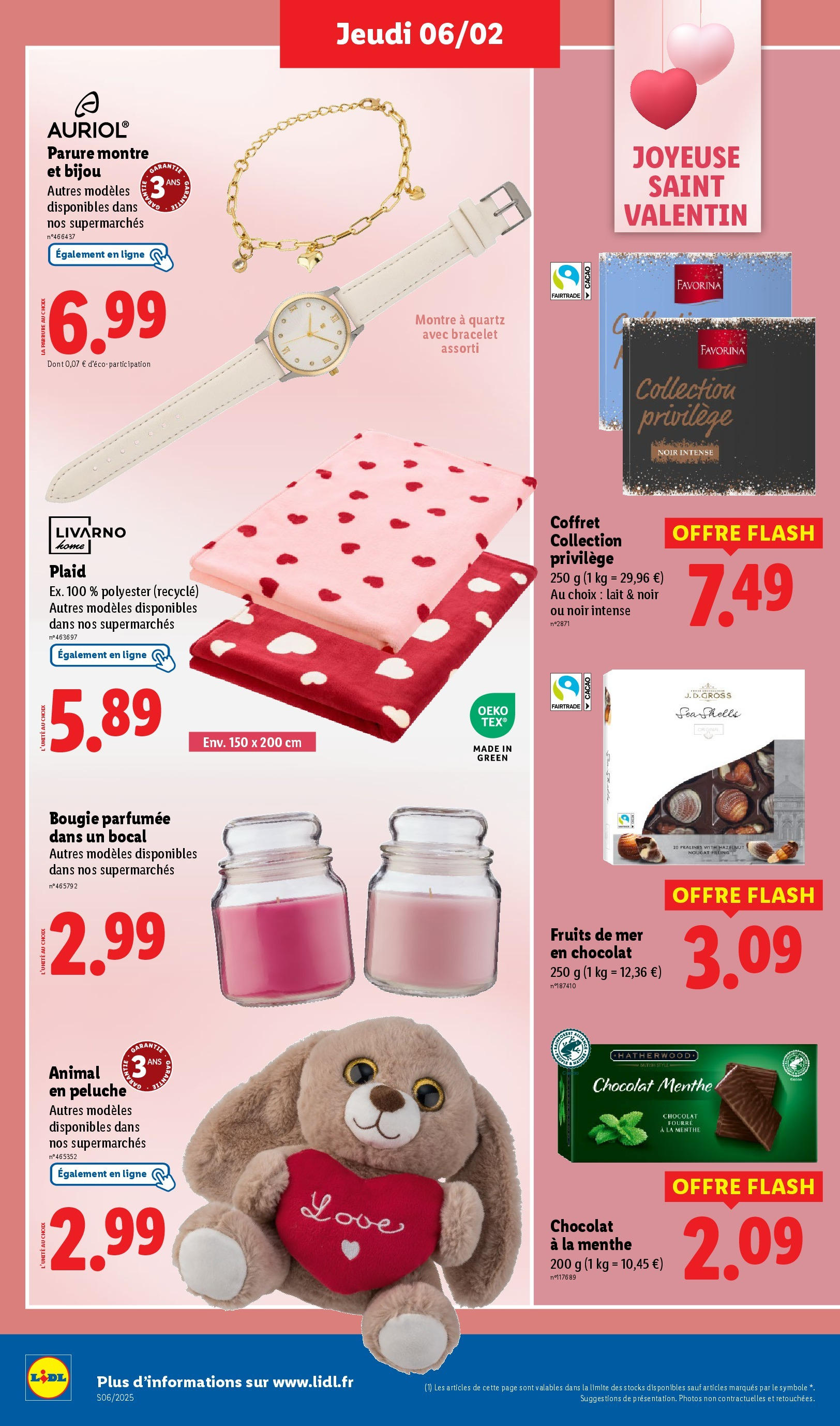 Catalogue LIDL du 05/02/2025 | Promo prospectus en ligne | Page: 50 | Produits: Montre, Menthe, Nougat, Bracelet