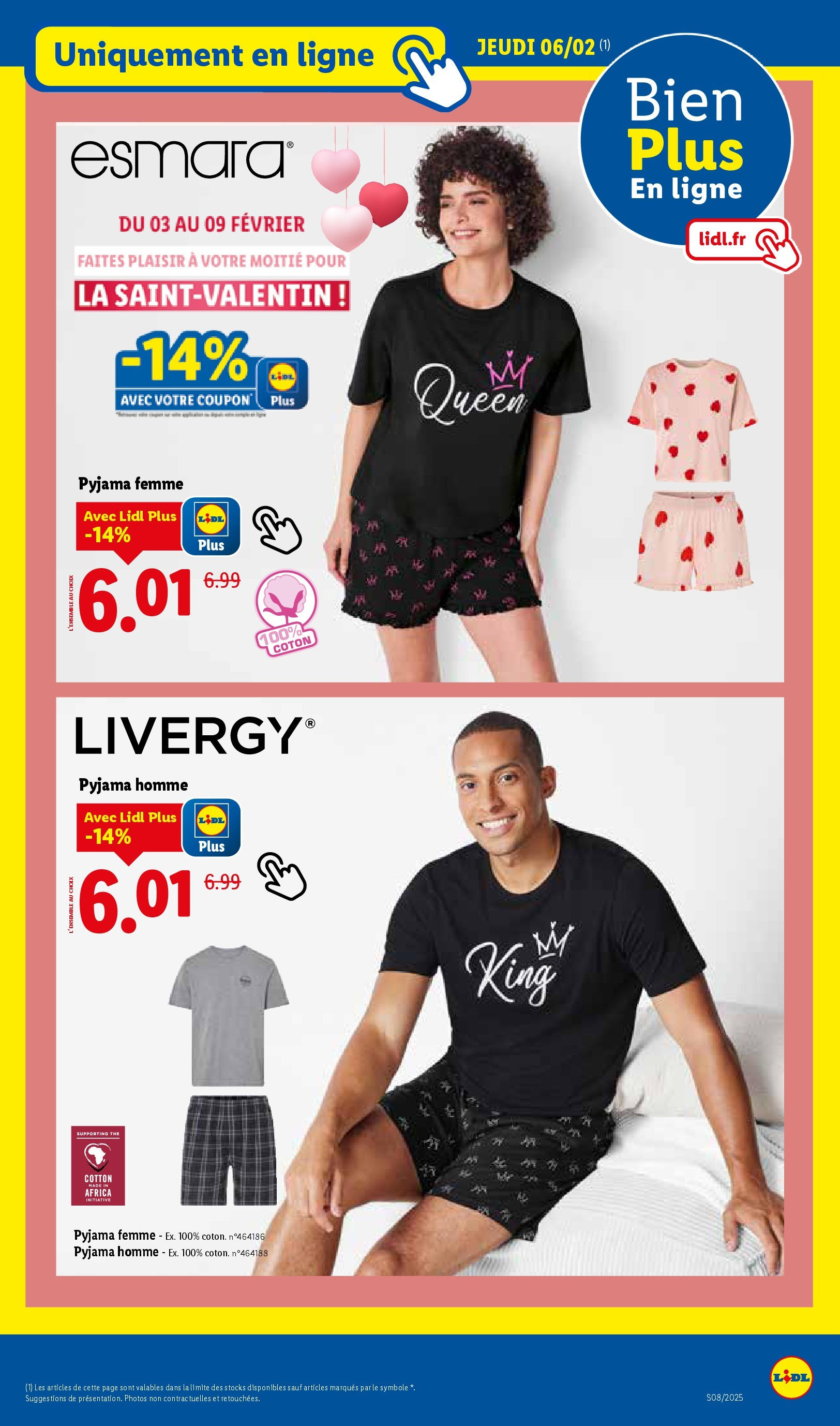 Catalogue LIDL du 05/02/2025 | Promo prospectus en ligne | Page: 53 | Produits: Coton, Pyjama femme, Thé, Pyjama