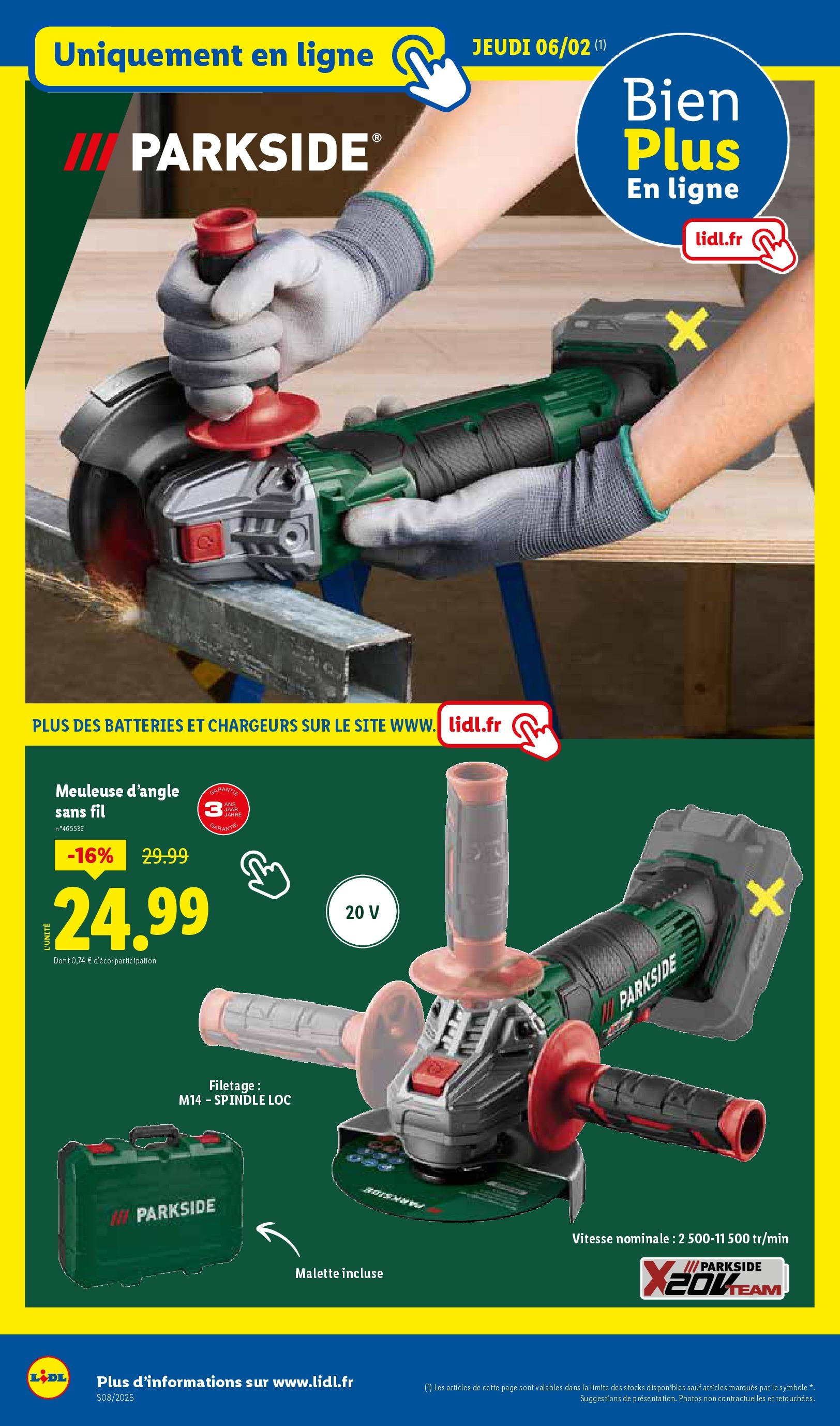 Catalogue LIDL du 05/02/2025 | Promo prospectus en ligne | Page: 54 | Produits: Meuleuse