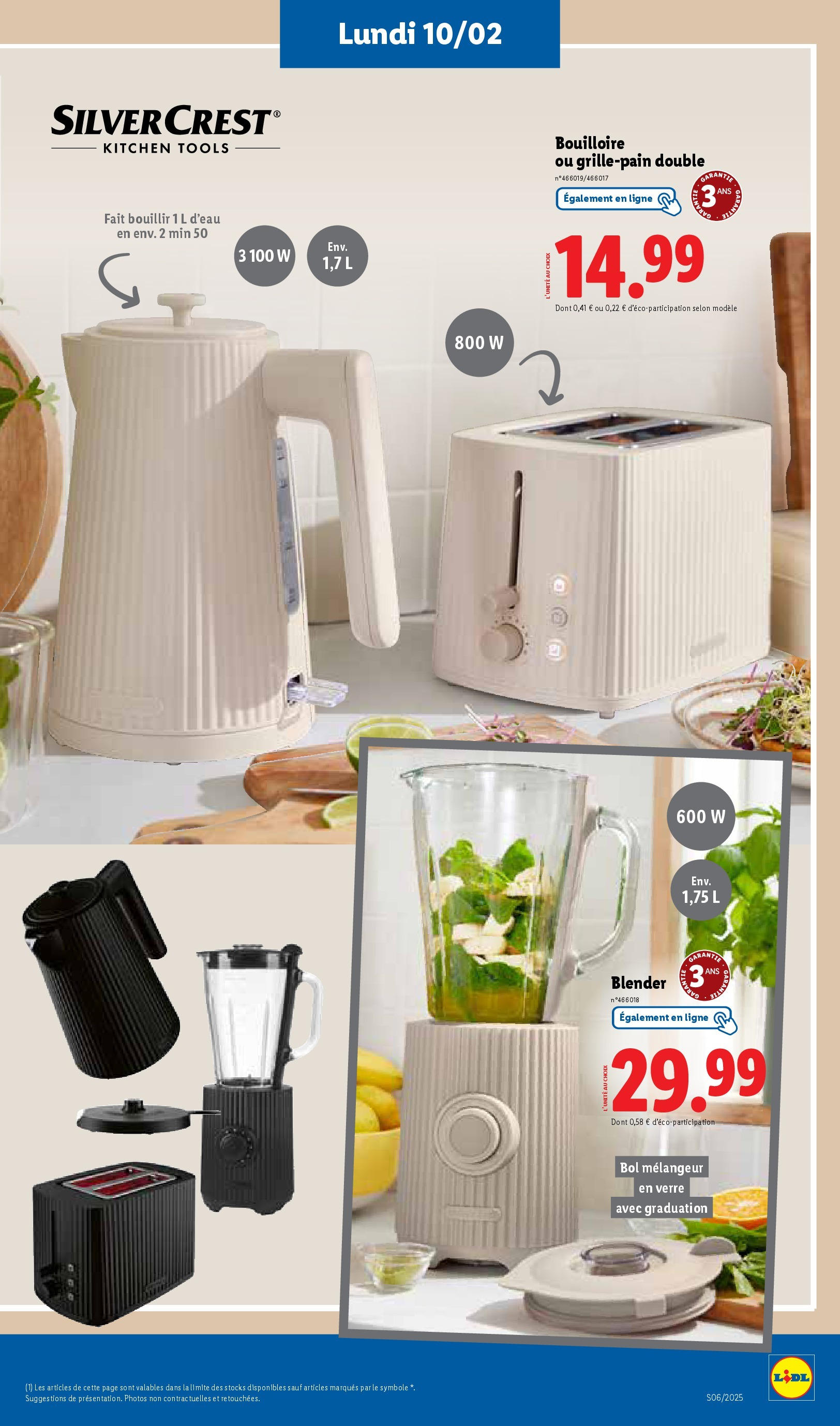 Catalogue LIDL du 05/02/2025 | Promo prospectus en ligne | Page: 57 | Produits: Blender, Bouilloire, Bol