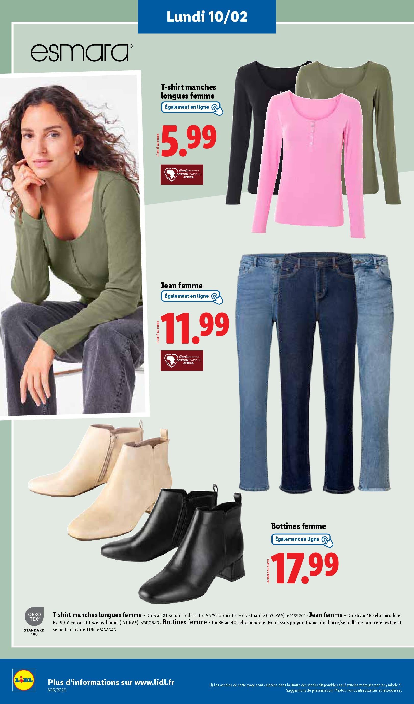 Catalogue LIDL du 05/02/2025 | Promo prospectus en ligne | Page: 62 | Produits: Coton, Bottines