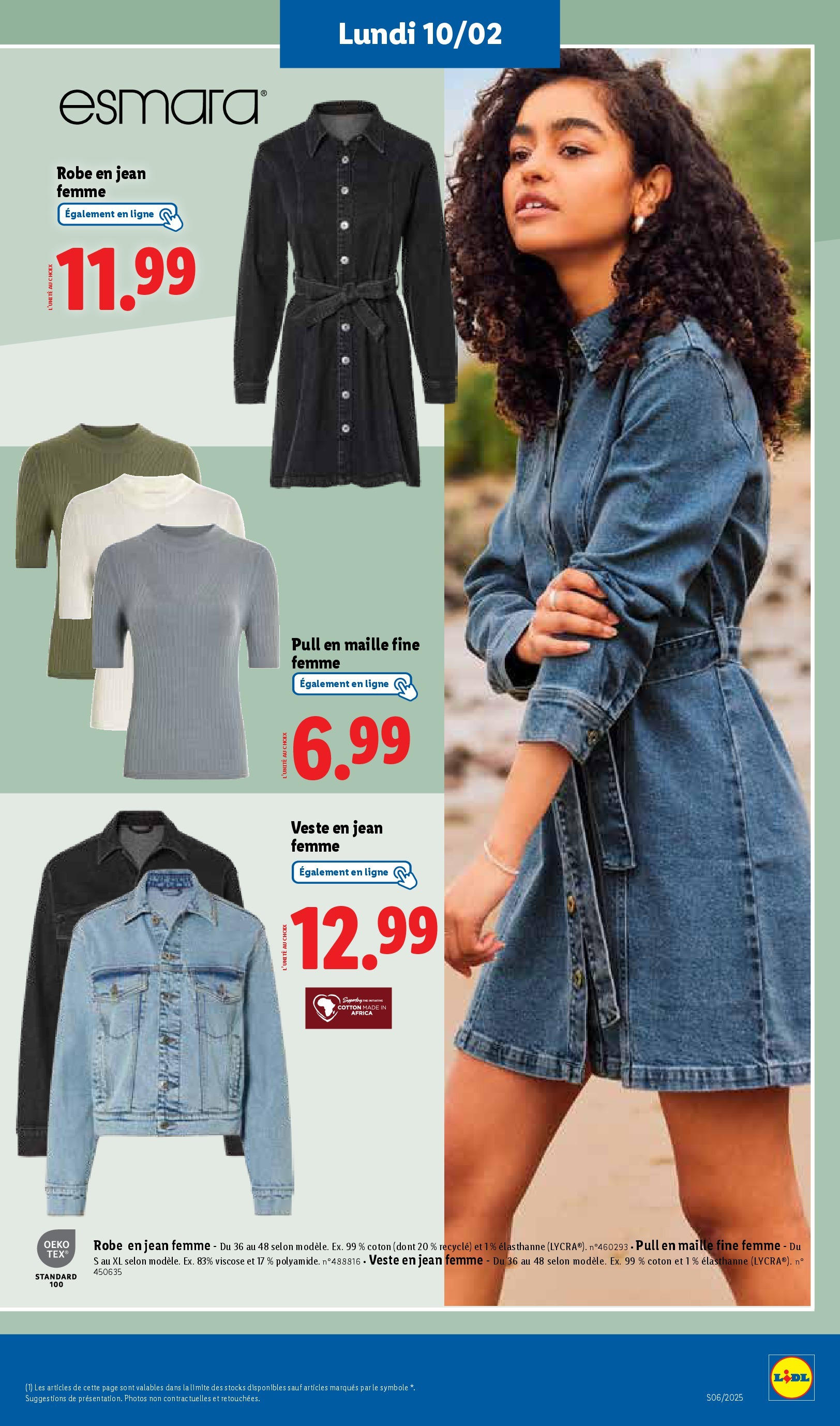 Catalogue LIDL du 05/02/2025 | Promo prospectus en ligne | Page: 63 | Produits: Robe, Coton, Pull, Veste