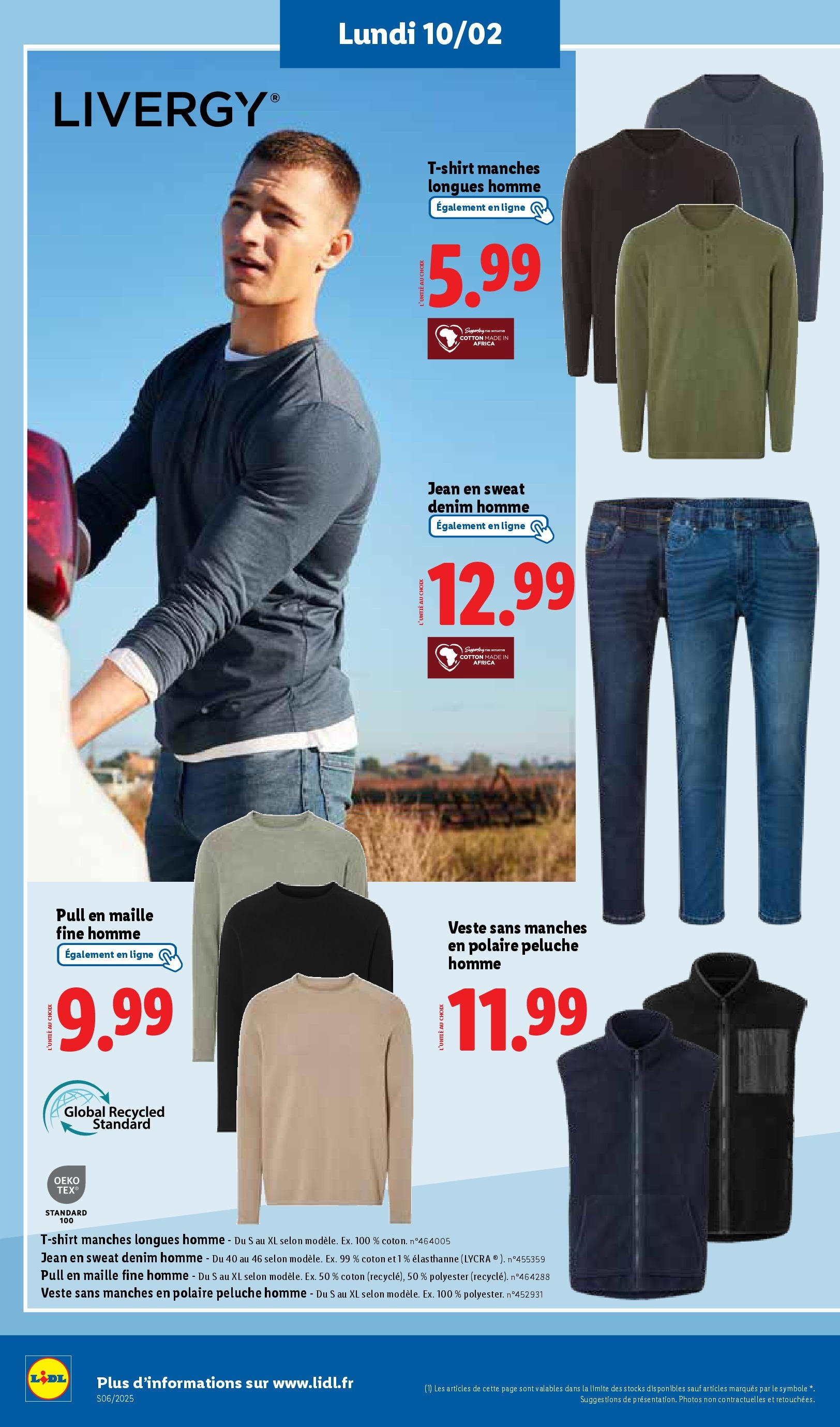 Catalogue LIDL du 05/02/2025 | Promo prospectus en ligne | Page: 66 | Produits: Coton, Peluche, Pull, Veste