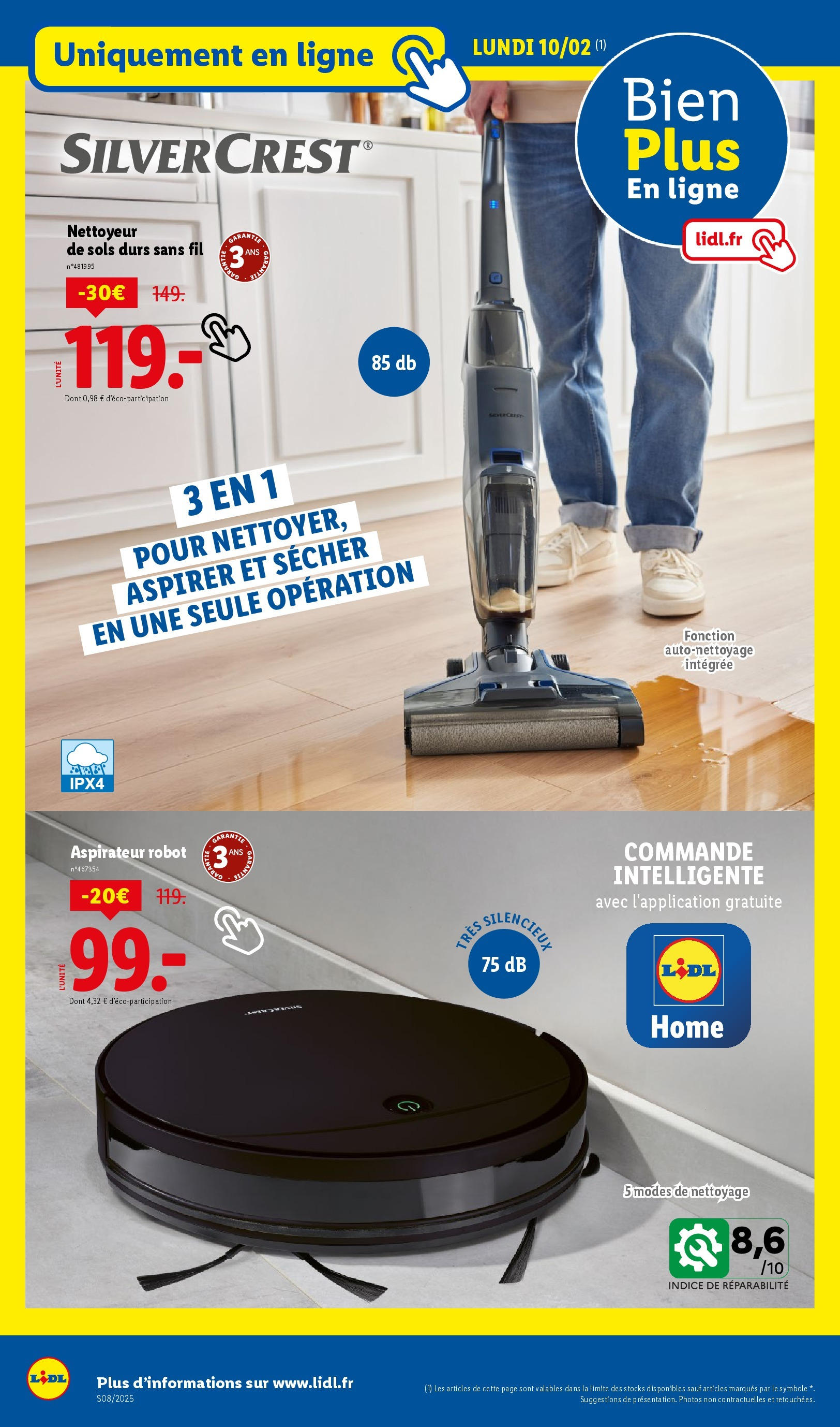 Catalogue LIDL du 05/02/2025 | Promo prospectus en ligne | Page: 68 | Produits: Aspirateur, Robot, Aspirateur robot