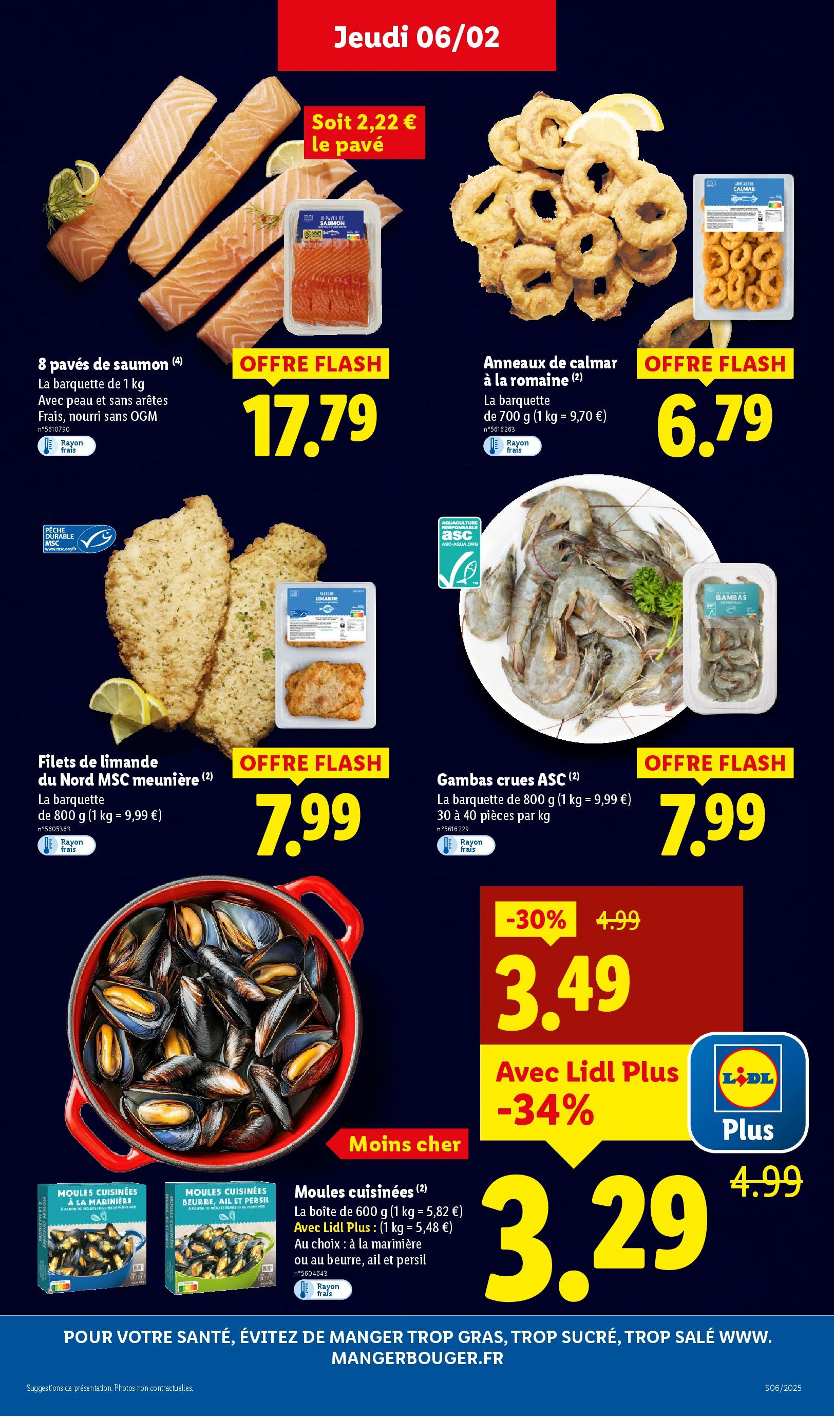 Catalogue LIDL du 05/02/2025 | Promo prospectus en ligne | Page: 9 | Produits: Marinière, Pêche, Ail, Saumon