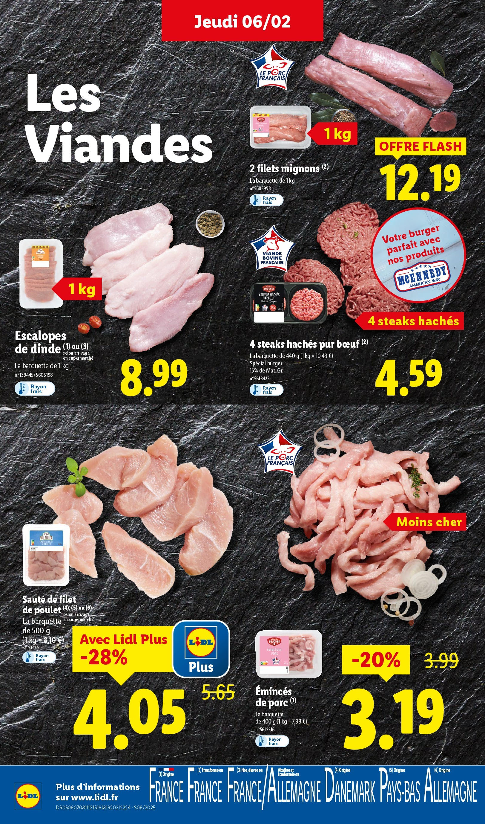 Catalogue LIDL du 05/02/2025 | Promo prospectus en ligne | Page: 10 | Produits: Viande, Porc, Viande bovine