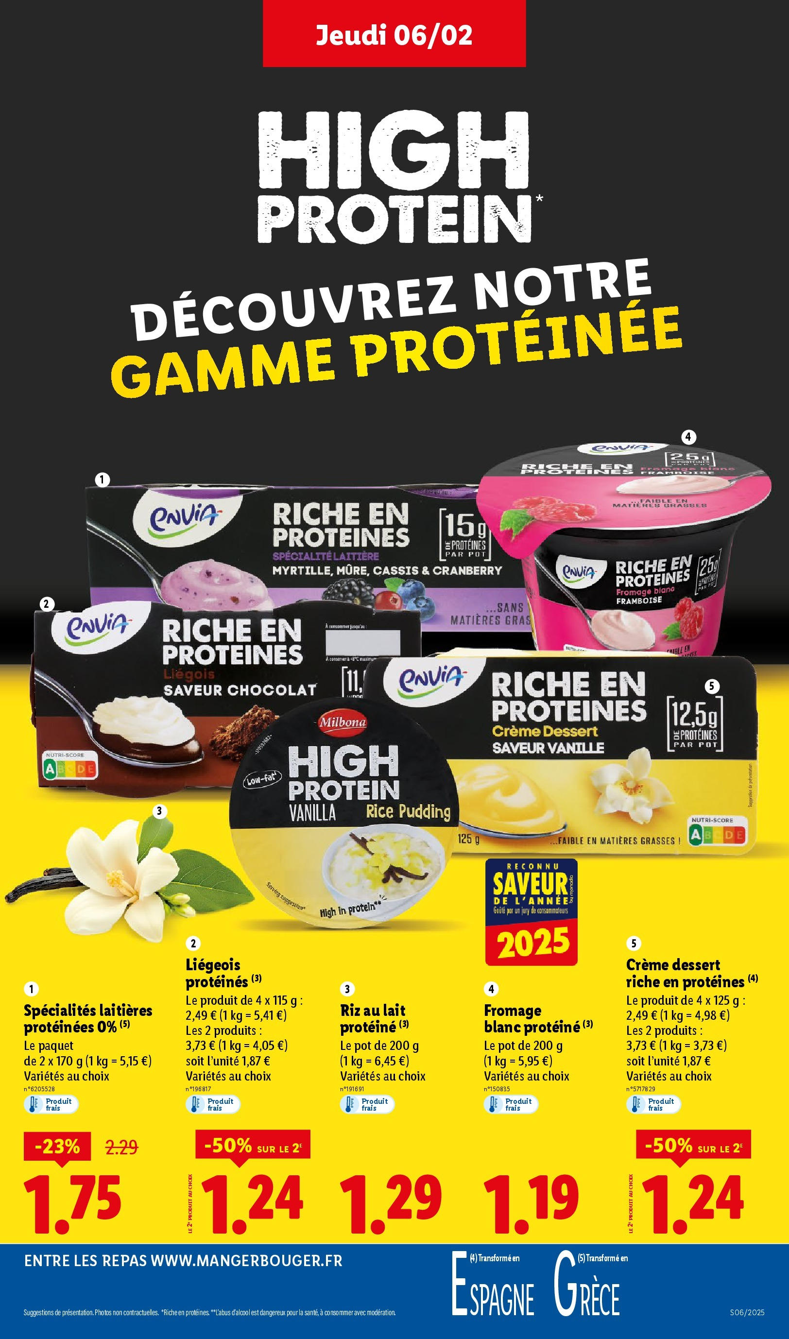 Catalogue LIDL du 05/02/2025 | Promo prospectus en ligne | Page: 13 | Produits: Framboise, Fromage blanc, Chocolat, Riz