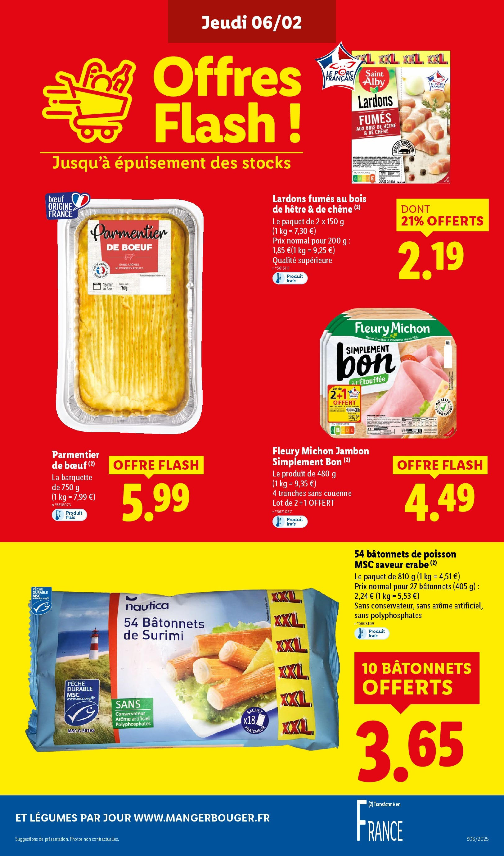 Catalogue LIDL du 05/02/2025 | Promo prospectus en ligne | Page: 19 | Produits: Pêche, Jambon, Poisson, Crabe