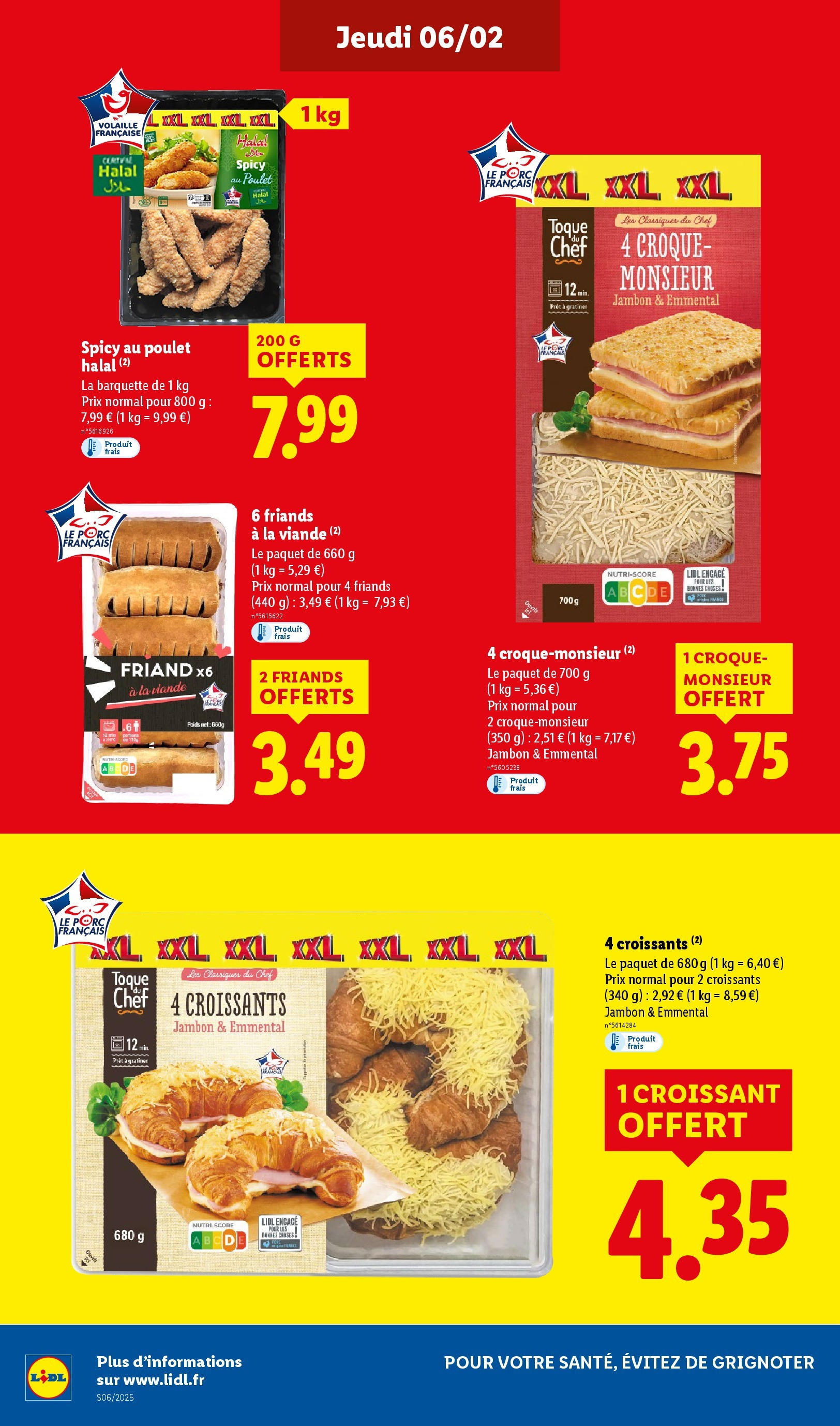 Catalogue LIDL du 05/02/2025 | Promo prospectus en ligne | Page: 20 | Produits: Volaille, Emmental, Jambon, Porc