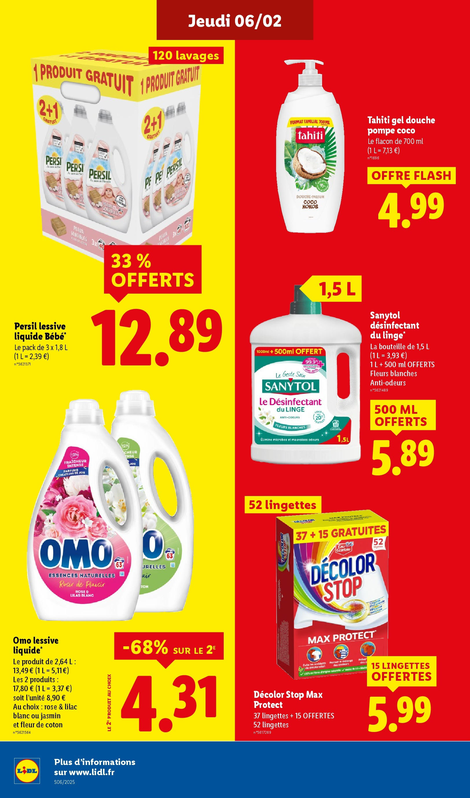 Catalogue LIDL du 05/02/2025 | Promo prospectus en ligne | Page: 26 | Produits: Persil, Gel douche, Douche, Lessive