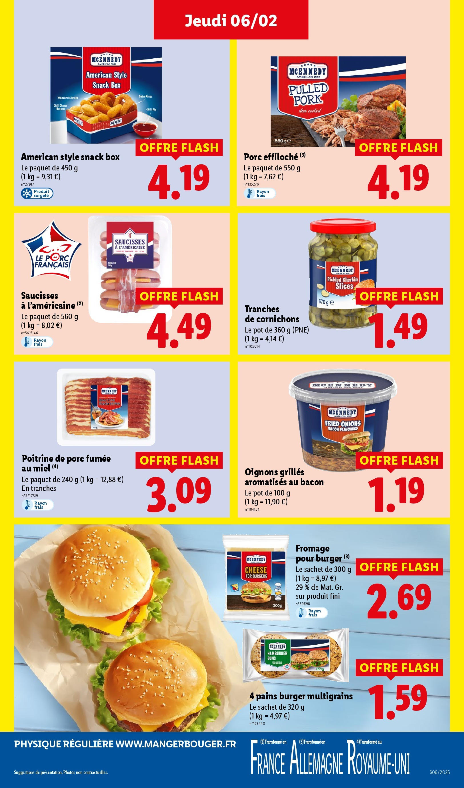 Catalogue LIDL du 05/02/2025 | Promo prospectus en ligne | Page: 31 | Produits: Poitrine de porc, Mozzarella, Miel, Fromage