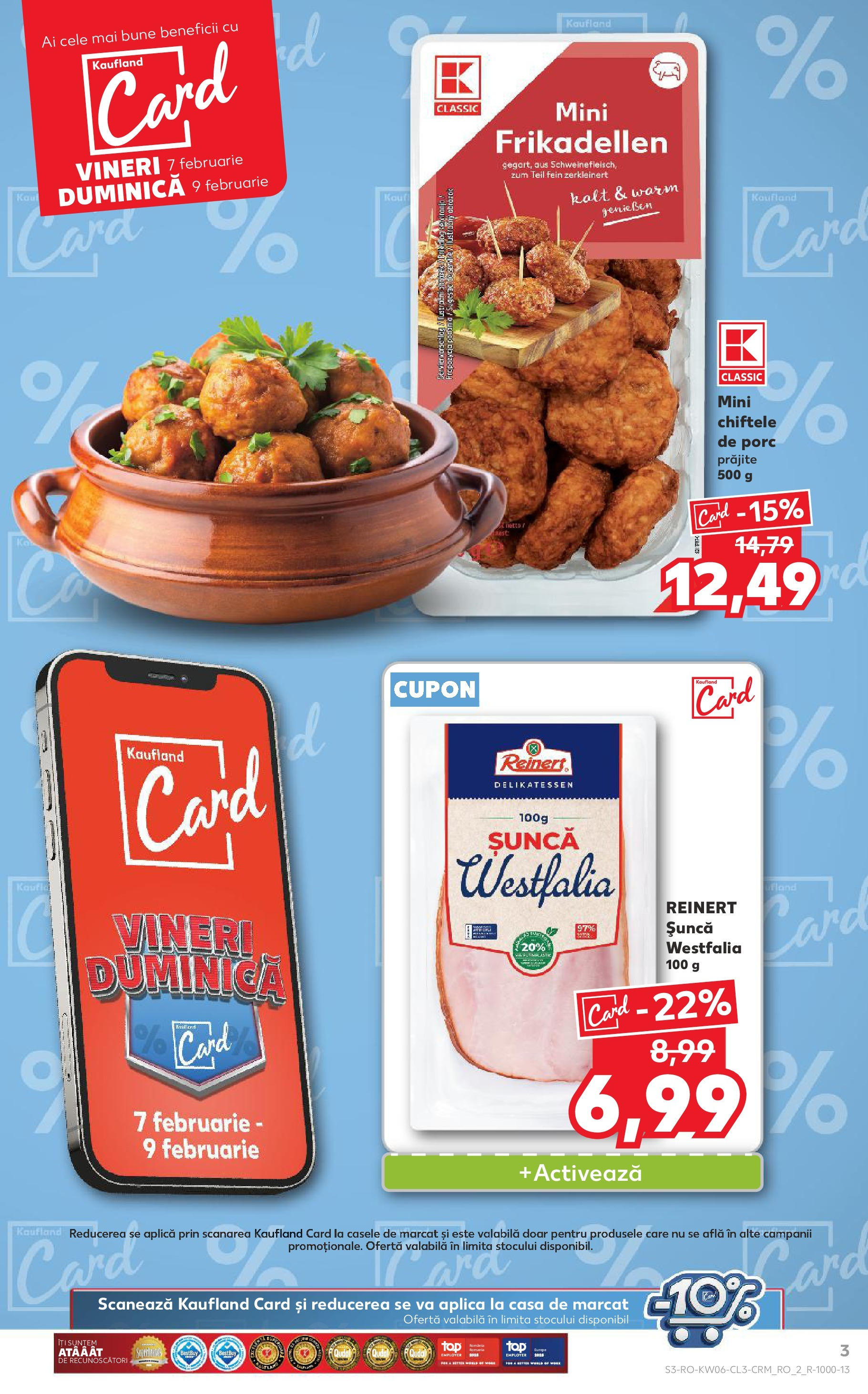 Catalog Kaufland - Bucureşti 07.02.2025 - Revista si Oferta | Pagină: 3 | Produse: Șuncă, Chiftele