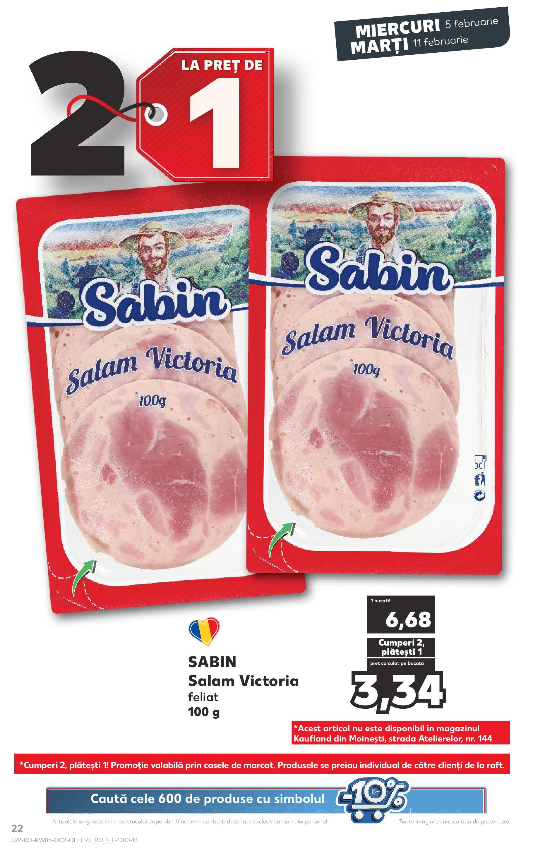 Catalog Kaufland - Bucureşti 05.02.2025 - Revista si Oferta | Pagină: 22 | Produse: Salam