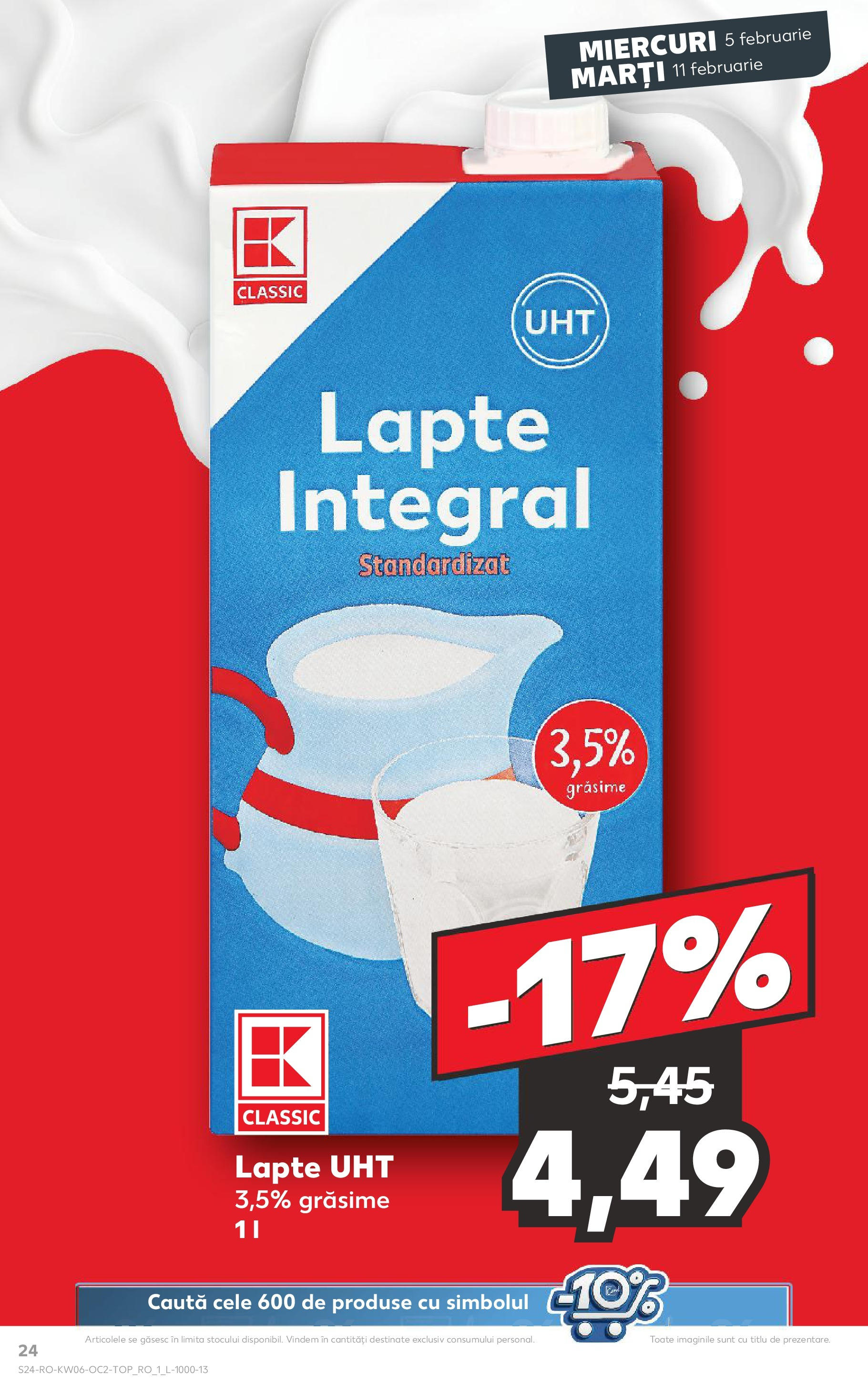 Catalog Kaufland - Bucureşti 05.02.2025 - Revista si Oferta | Pagină: 24 | Produse: Lapte