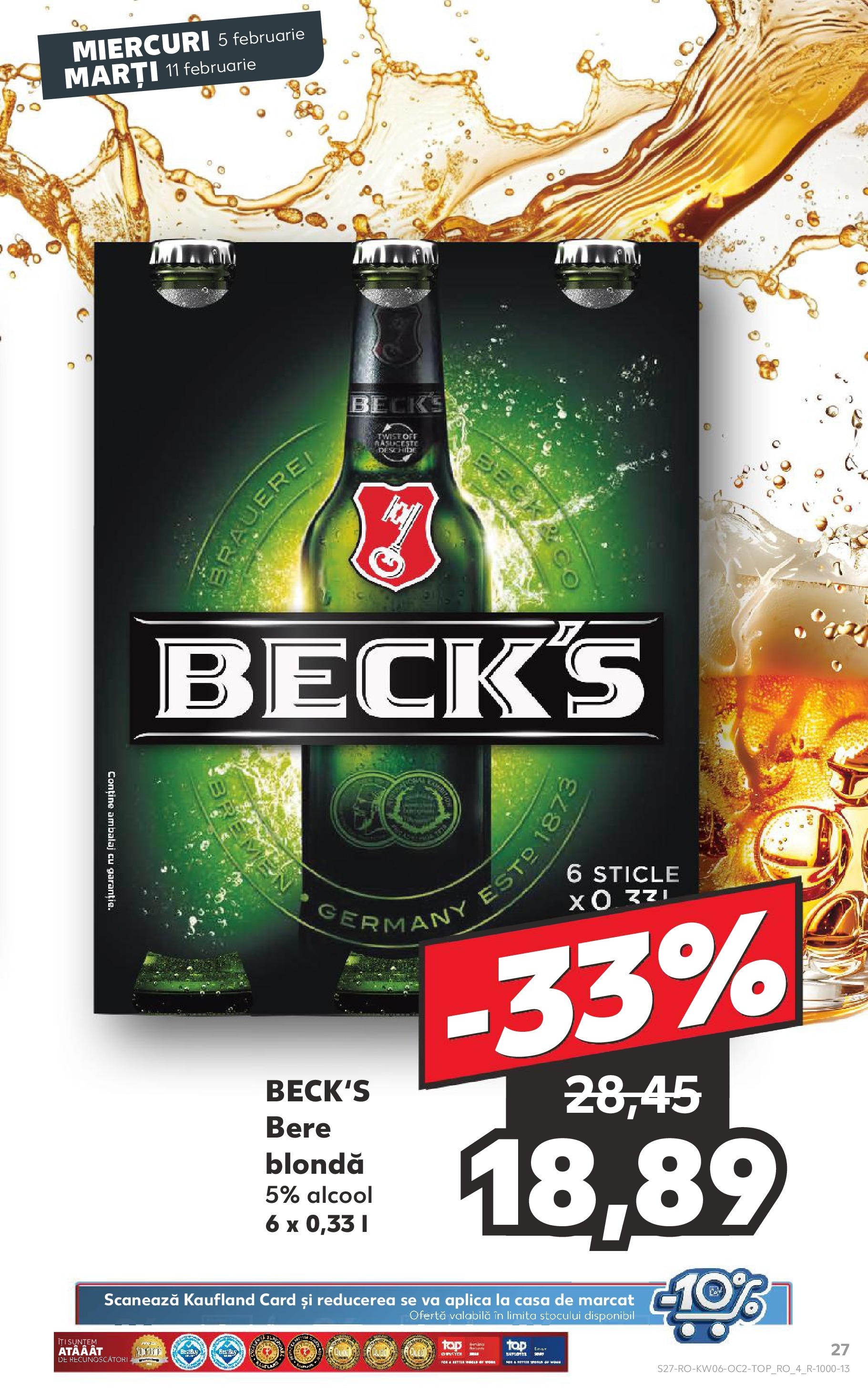 Catalog Kaufland - Bucureşti 05.02.2025 - Revista si Oferta | Pagină: 27 | Produse: Bere