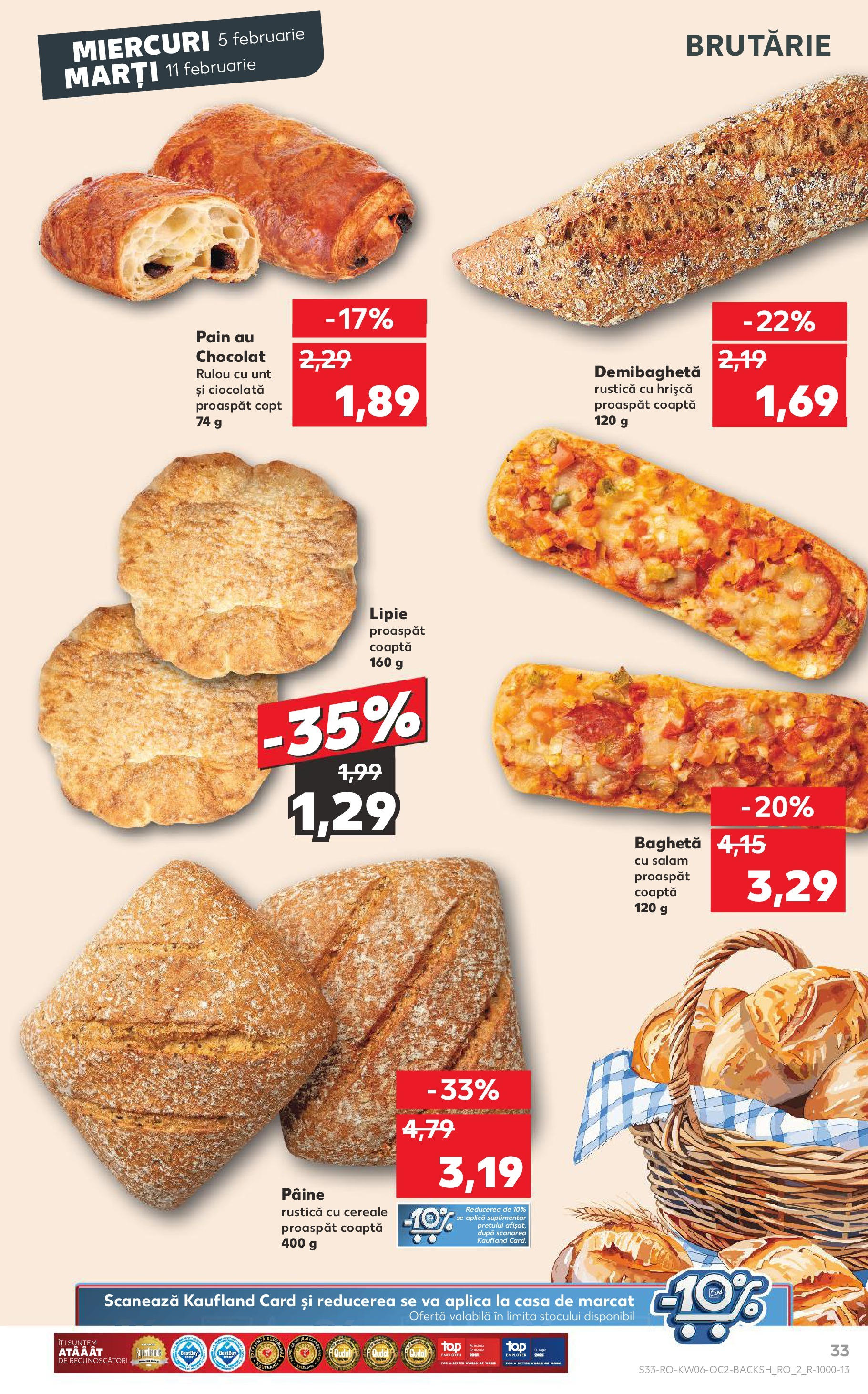 Catalog Kaufland - Bucureşti 05.02.2025 - Revista si Oferta | Pagină: 33 | Produse: Unt, Pâine, Salam, Cereale