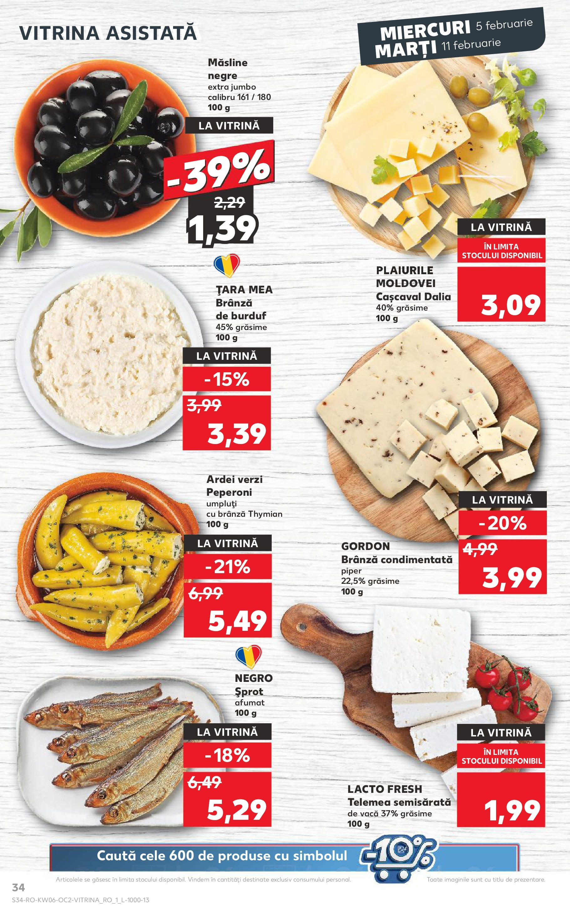 Catalog Kaufland - Bucureşti 05.02.2025 - Revista si Oferta | Pagină: 34 | Produse: Măsline, Ardei, Brânză, Piper