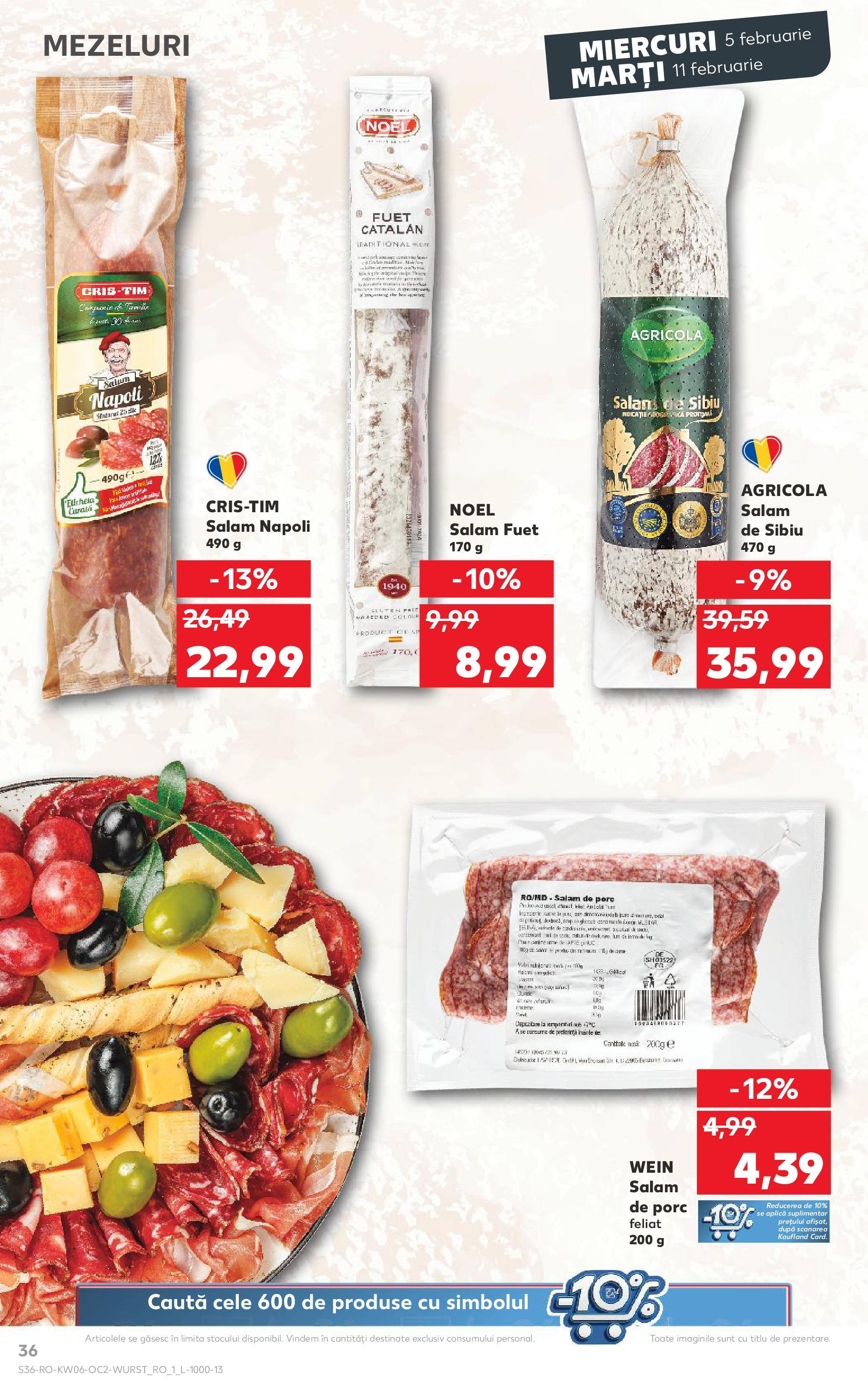 Catalog Kaufland - Bucureşti 05.02.2025 - Revista si Oferta | Pagină: 36 | Produse: Salam