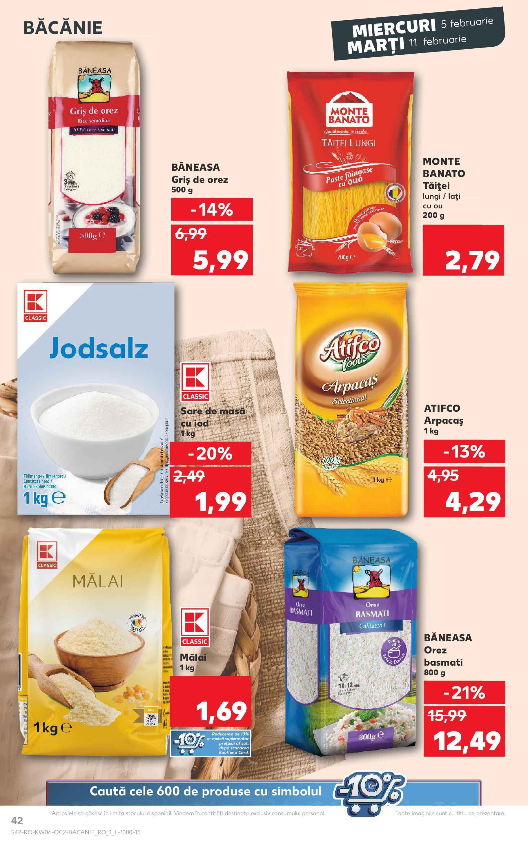 Catalog Kaufland - Bucureşti 05.02.2025 - Revista si Oferta | Pagină: 42 | Produse: Masă, Ouă, Mălai, Sare